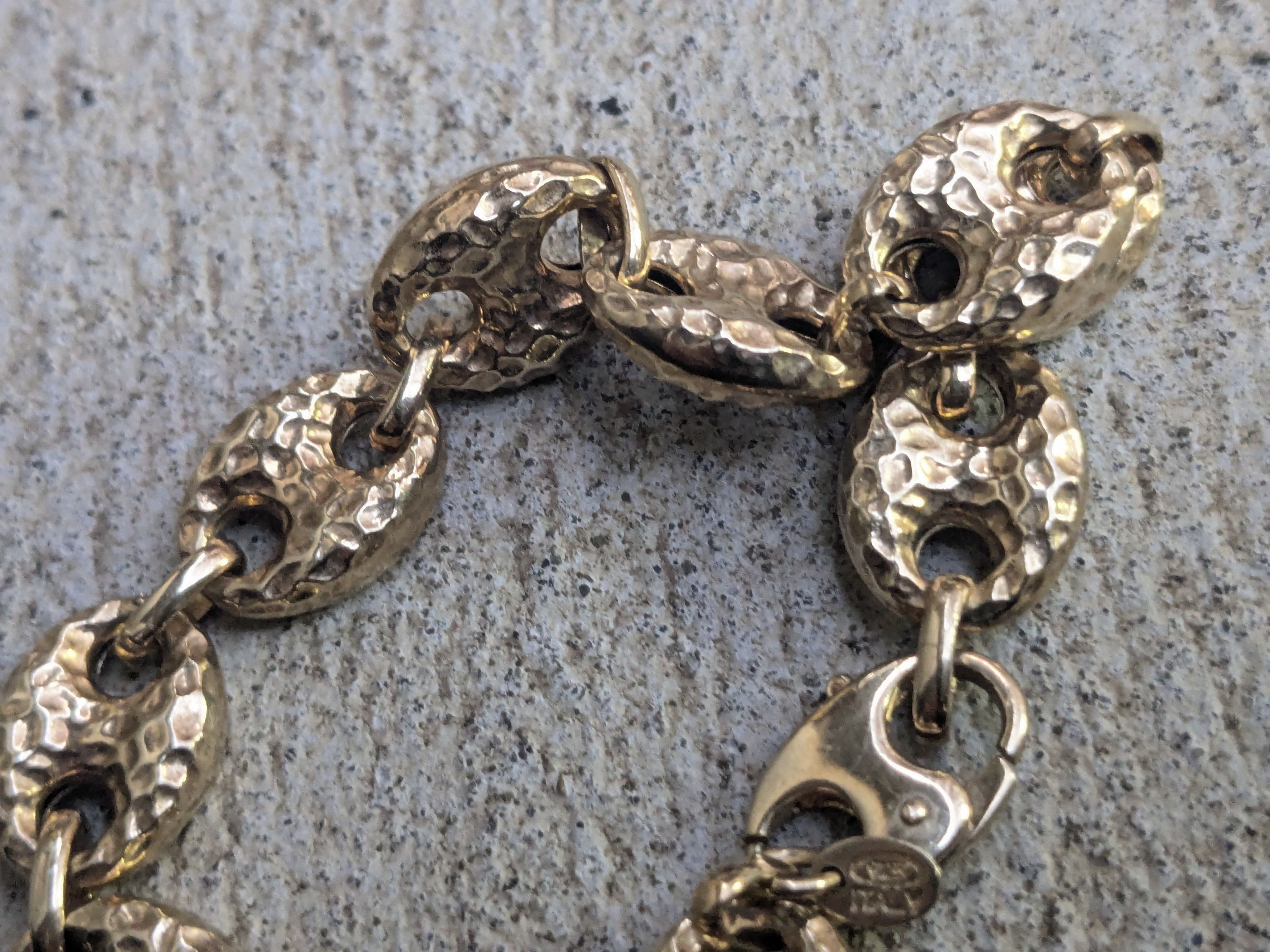 Sterling Silver Itaor Sterling Silver Bracelet Anchor Mariner 8 Italy Size ONE SIZE - 12 Thumbnail