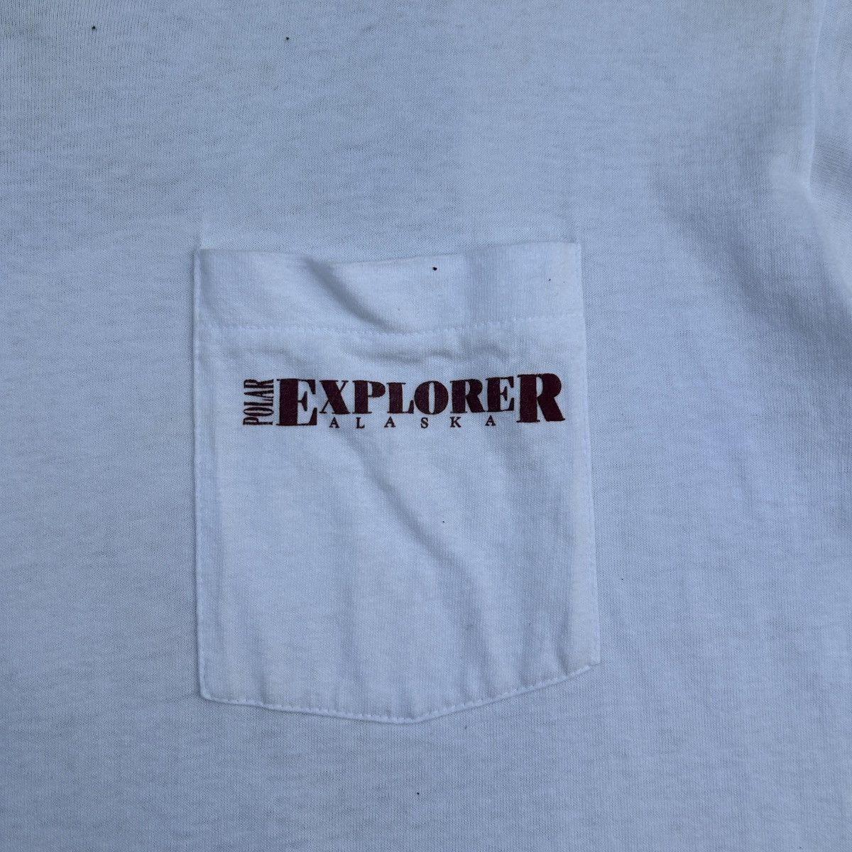 Band Tees × Other × Vintage Vintage 90s Polar Explorer Big Logo White T-shirt Size US M / EU 48-50 / 2 - 14 Thumbnail
