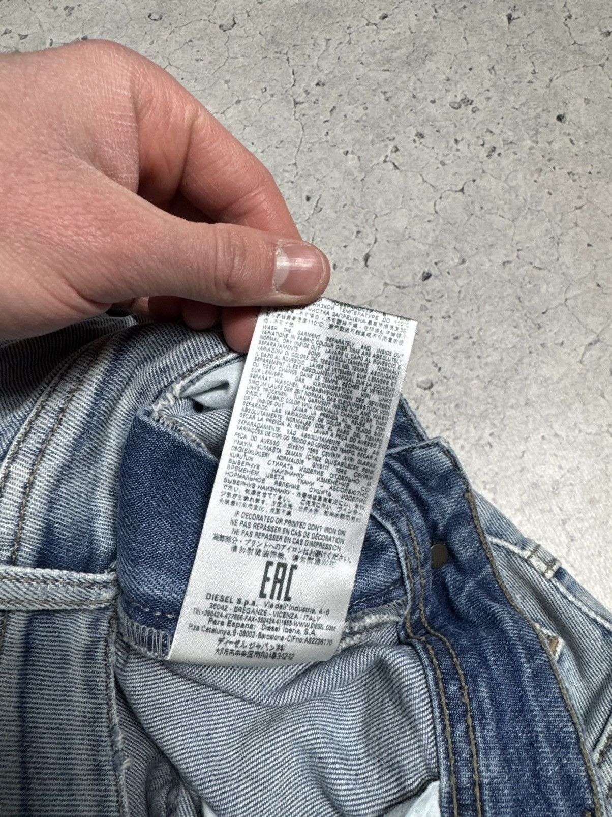 Diesel Diesel Big Logo Denim Jeans Light Blue Size US 34 / EU 50 - 8 Thumbnail