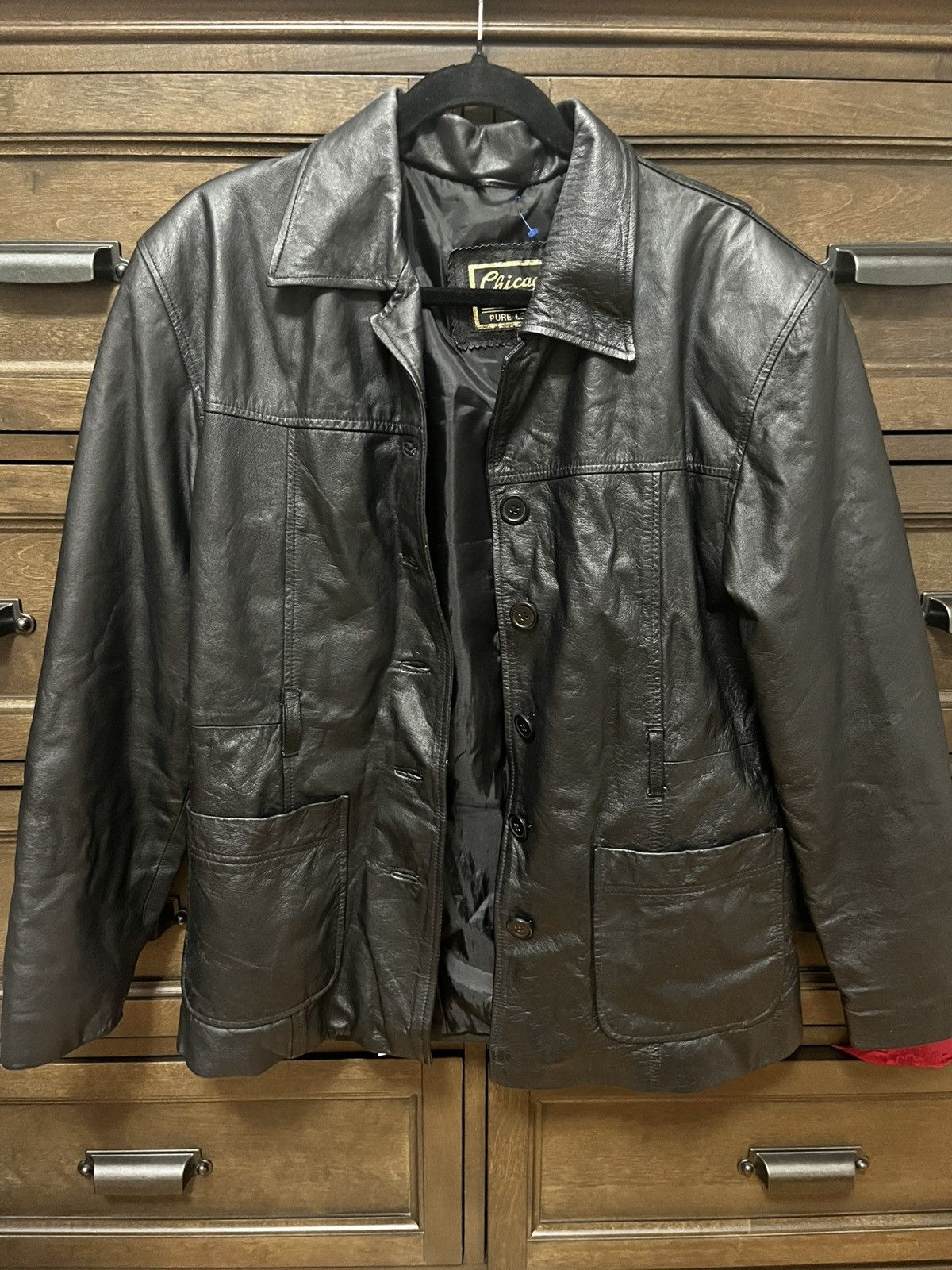 Vintage Vintage 90s Chicago Pure Leather Jacket Size US M / EU 48-50 / 2 - 1 Thumbnail