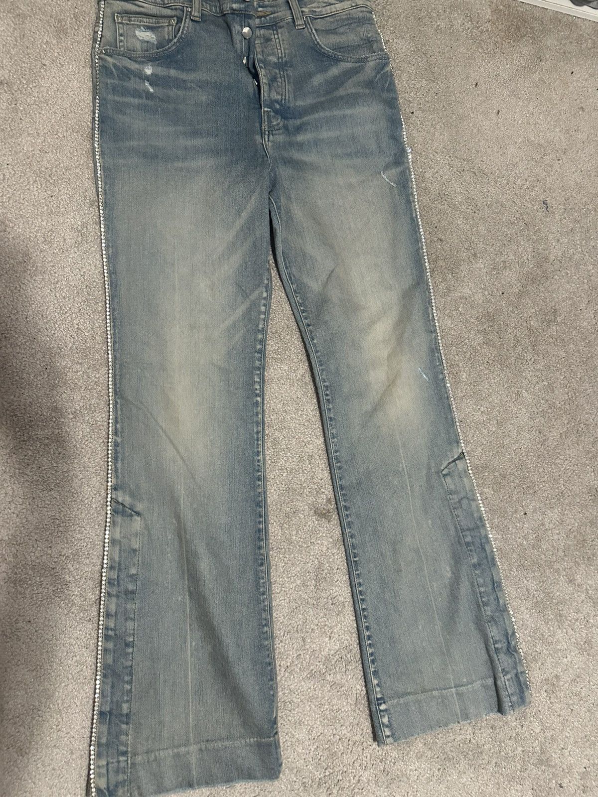Amiri Amiri Distressed embellished denim jeans Size US 31 - 1 Thumbnail