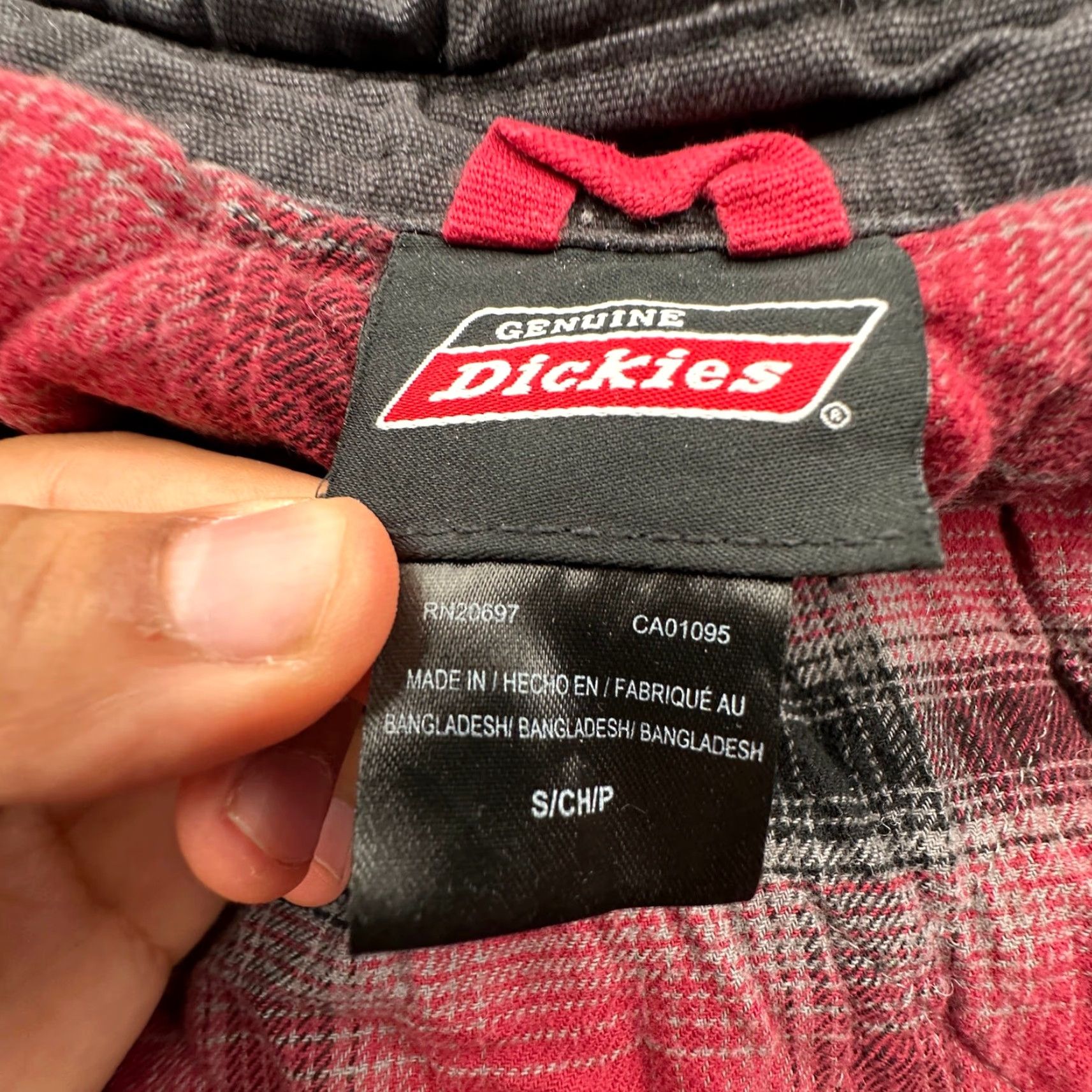 Dickies Dickies Plaid Lined Canvas Snap Button Work Shirt Jacket Shacket Mens Small Black Size US S / EU 44-46 / 1 - 3 Thumbnail