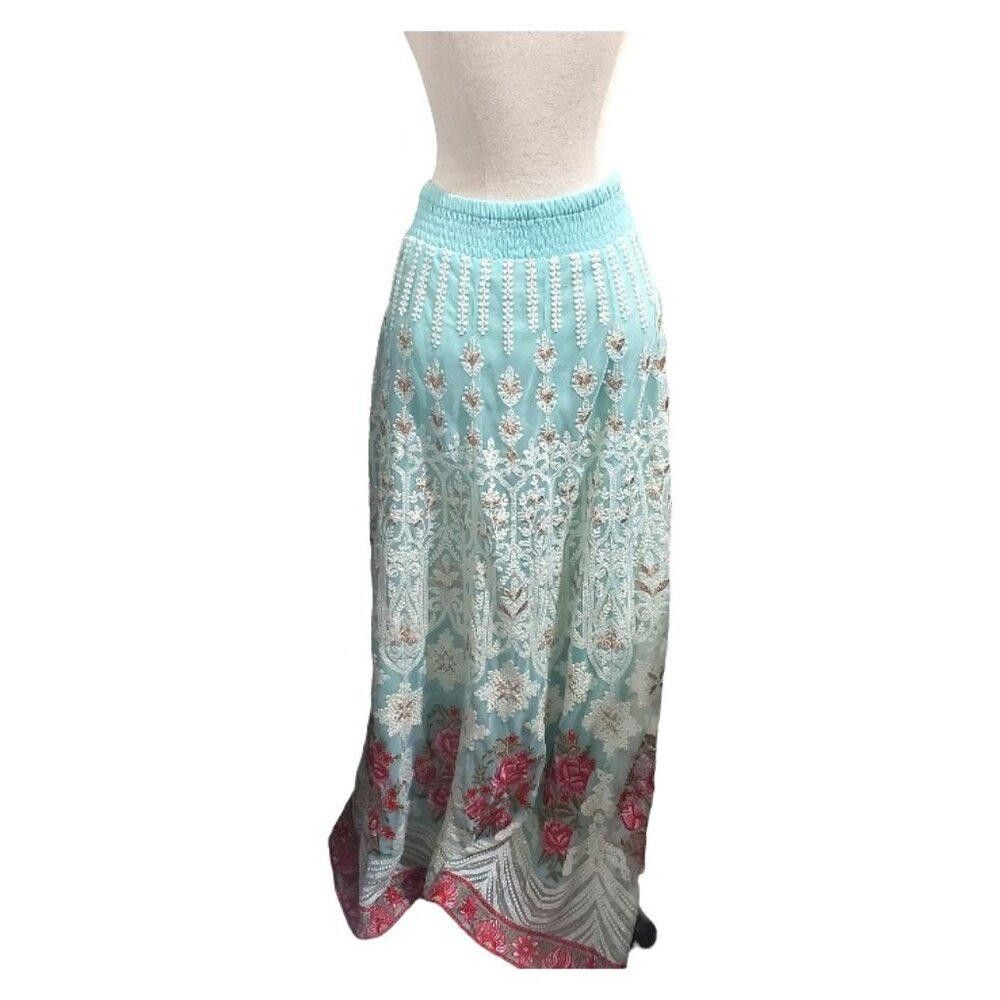 Designer CT1745 Soft Surroundings Analisa Lace & Embroidery Skirt M Size 32" / US 10 / IT 46 - 6 Thumbnail