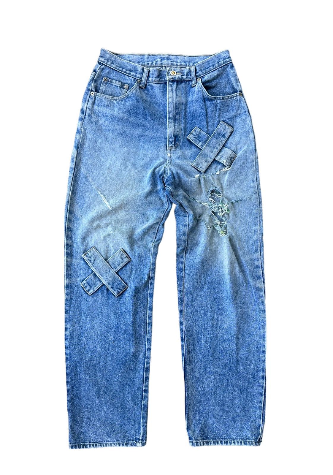 Vintage B.scott blue denim jeans Size US 28 / EU 44 - 7 Thumbnail