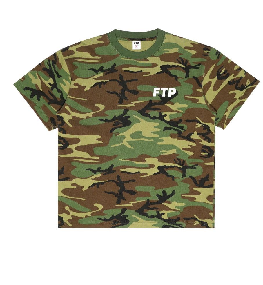 Fuck The Population FTP Logo Tee Woodland Camo size Large Size US L / EU 52-54 / 3 - 1 Thumbnail