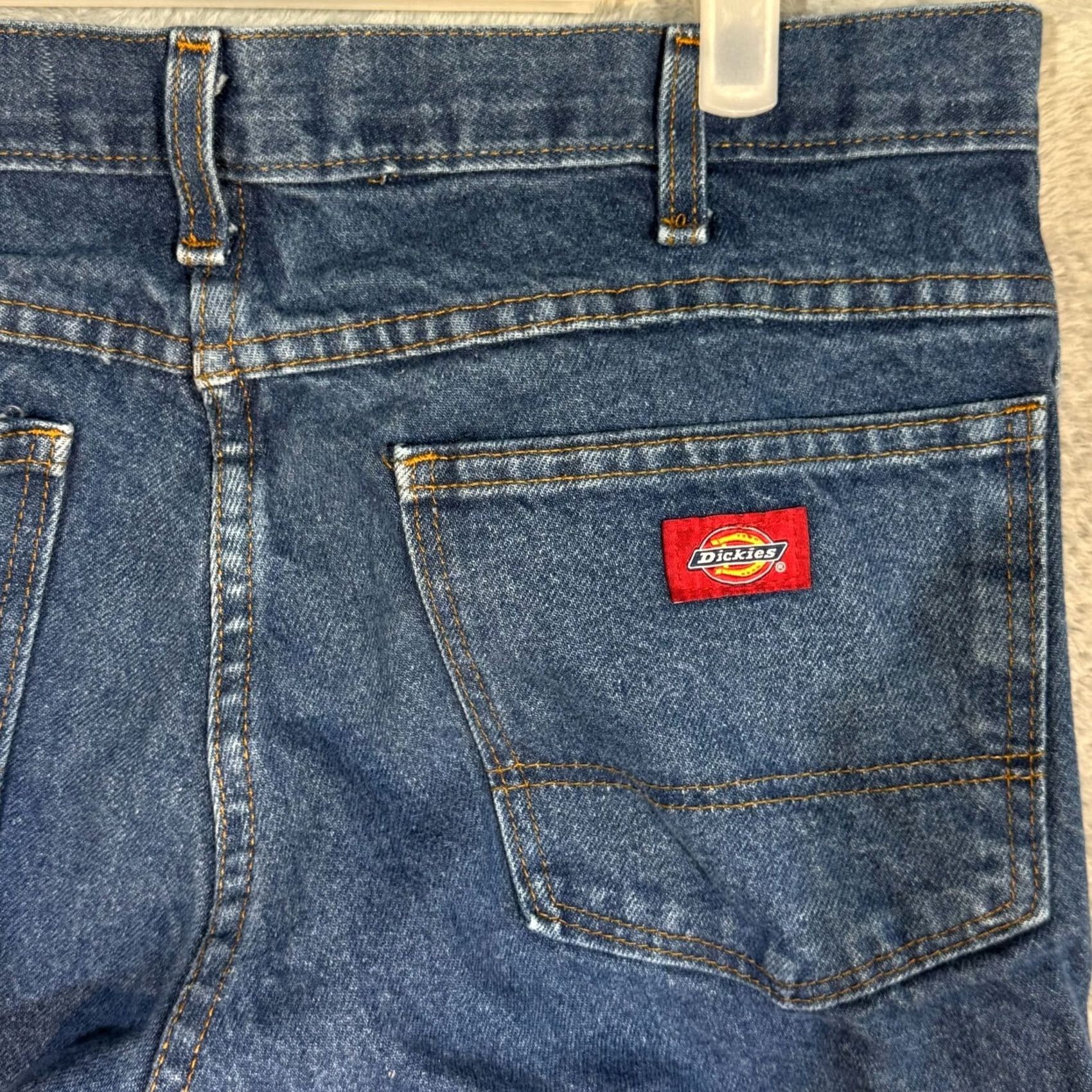 Dickies Dickies Jeans Mens Regular Fit 34x32 Blue Denim Straight Leg Work Shirt Size US 34 / EU 50 - 7 Thumbnail