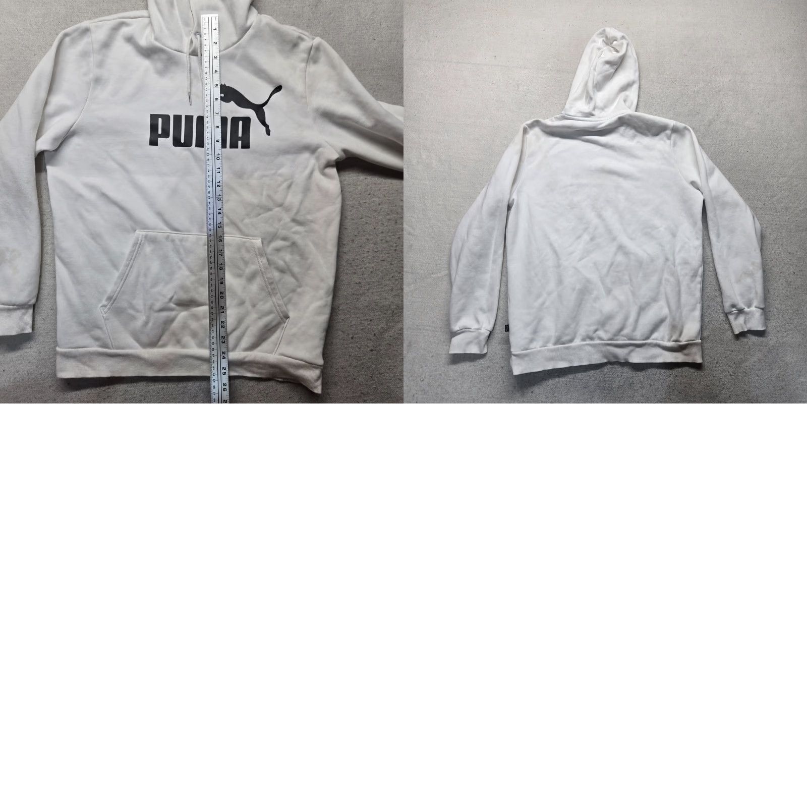 Puma PUMA Hoodie White Logo Adult Men's XL Regular Mens Hoodies Crew Neck 66% Cotton 34% Polyester Size US XL / EU 56 / 4 - 8 Thumbnail