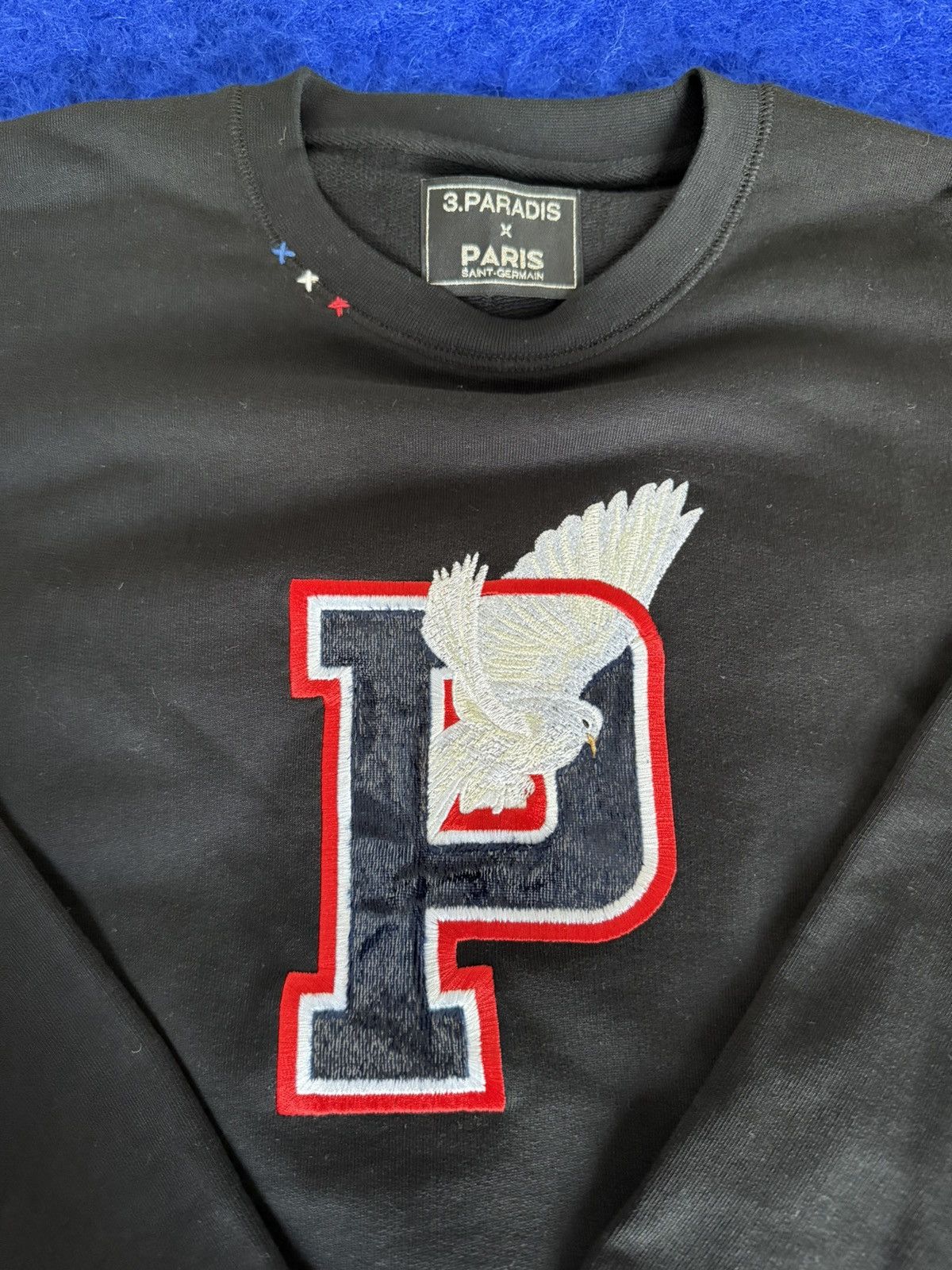 3.PARADIS 3.PARADIS x PSG Paris Logo Crewneck Sweatshirt Black S Size US S / EU 44-46 / 1 - 2 Thumbnail