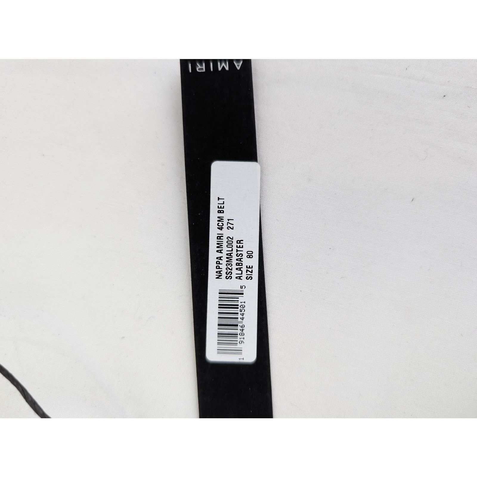Amiri o1rshd1 Q:2 / Size: 80cm / Nappa Amiri 4cm Belt in Alabaster Size 32 - 15 Thumbnail