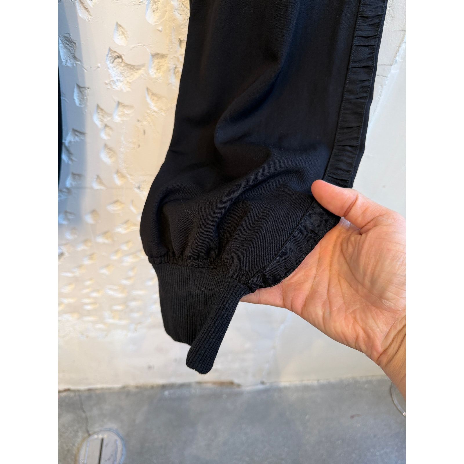Greg Lauren Greg Lauren SAMPLE Black Gabardine Tux Lounge Pant Size US 36 / EU 52 - 2 Thumbnail