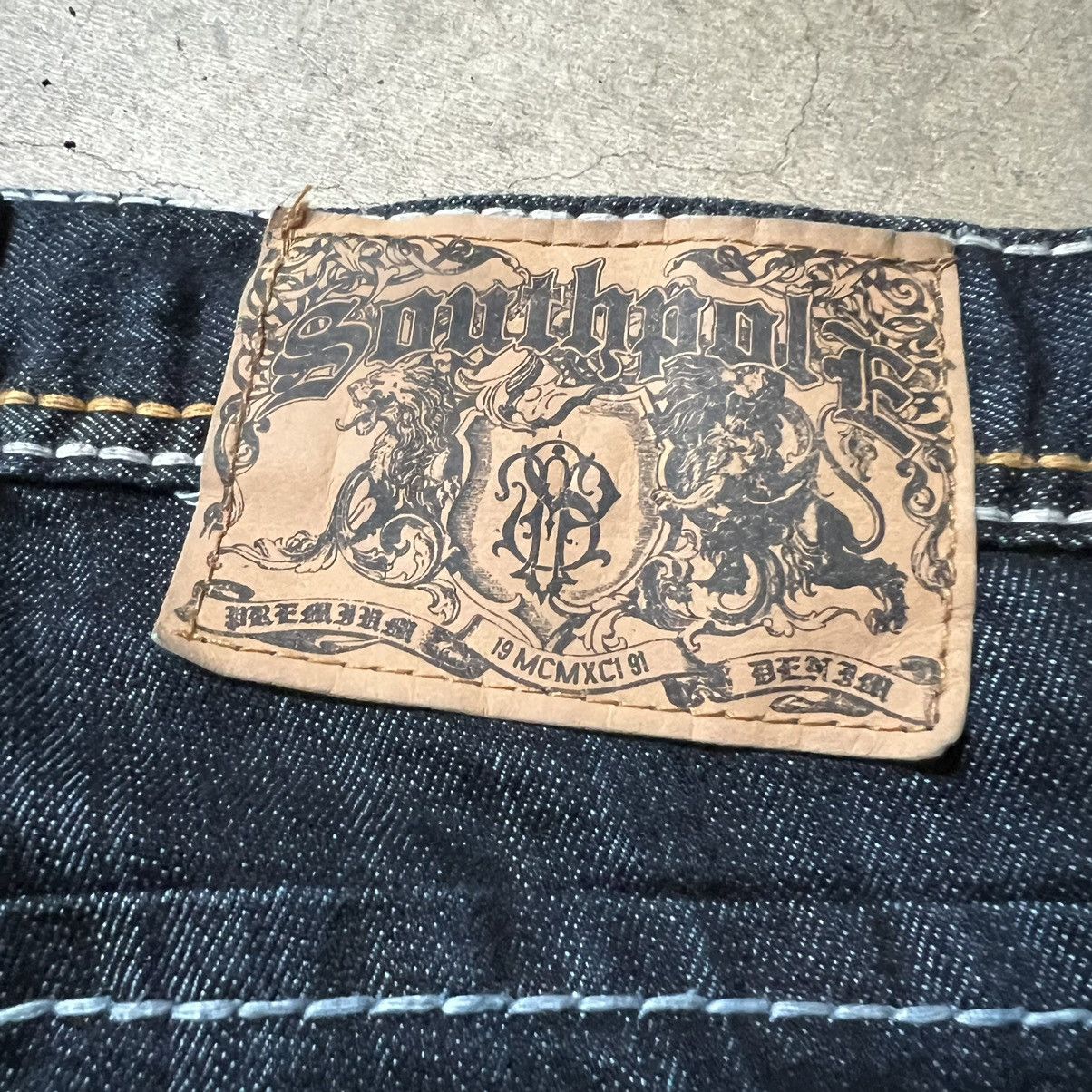 Affliction × JNCO × Southpole Vintage South Pole BAGGY Embroidered Denim Jeans Size US 34 / EU 50 - 4 Thumbnail