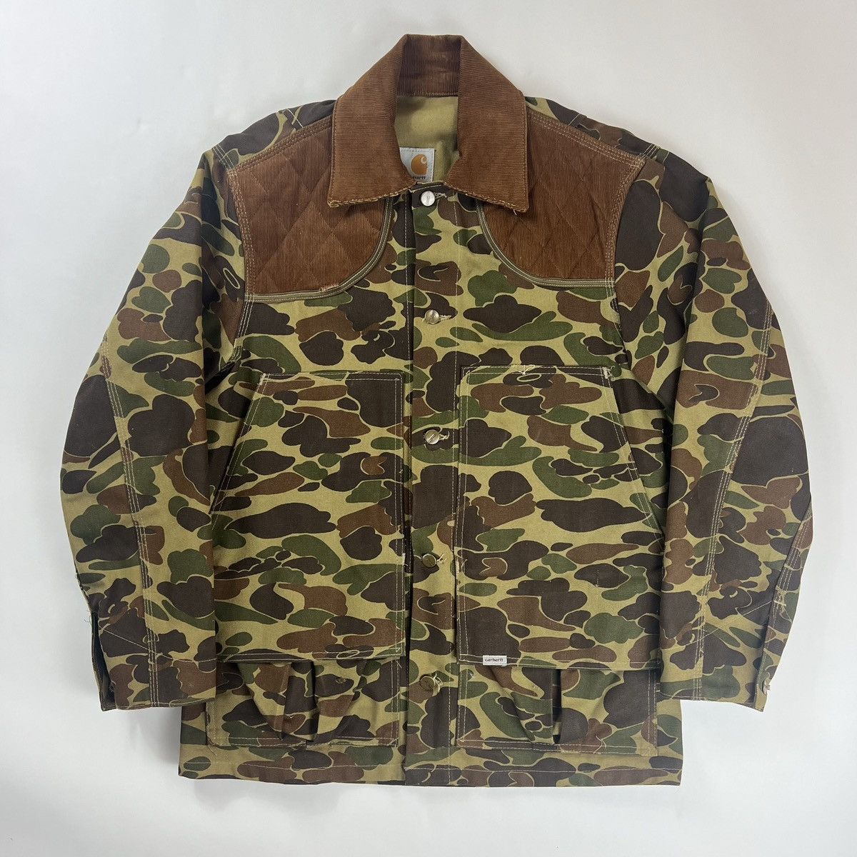 image of 1988 Carhartt Duck Camo Hunting Coat, Men's (Size Medium)