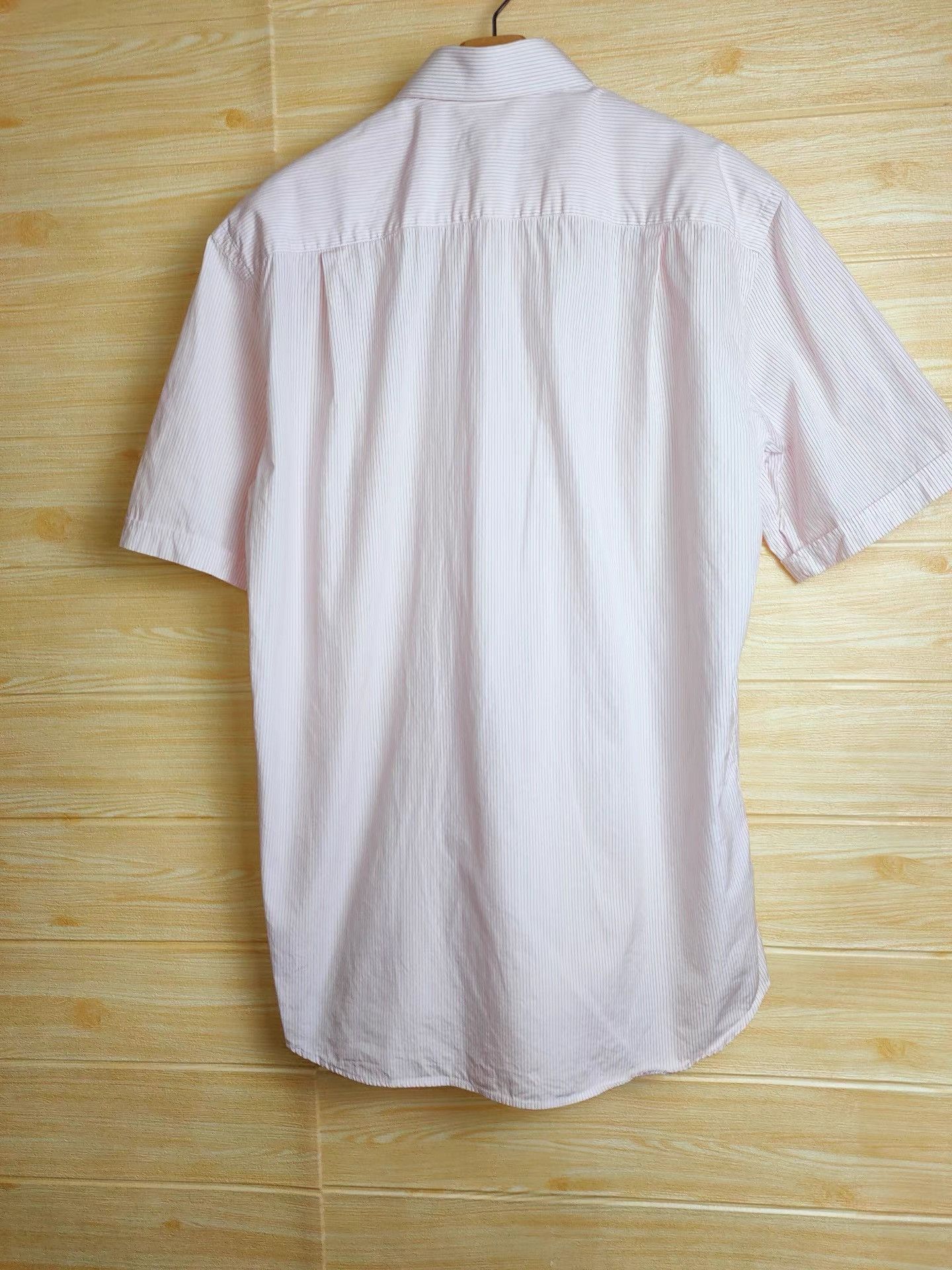 Canali CANALI Men's Striped Short Sleeve Shirt K29 Size US XL / EU 56 / 4 - 2 Thumbnail
