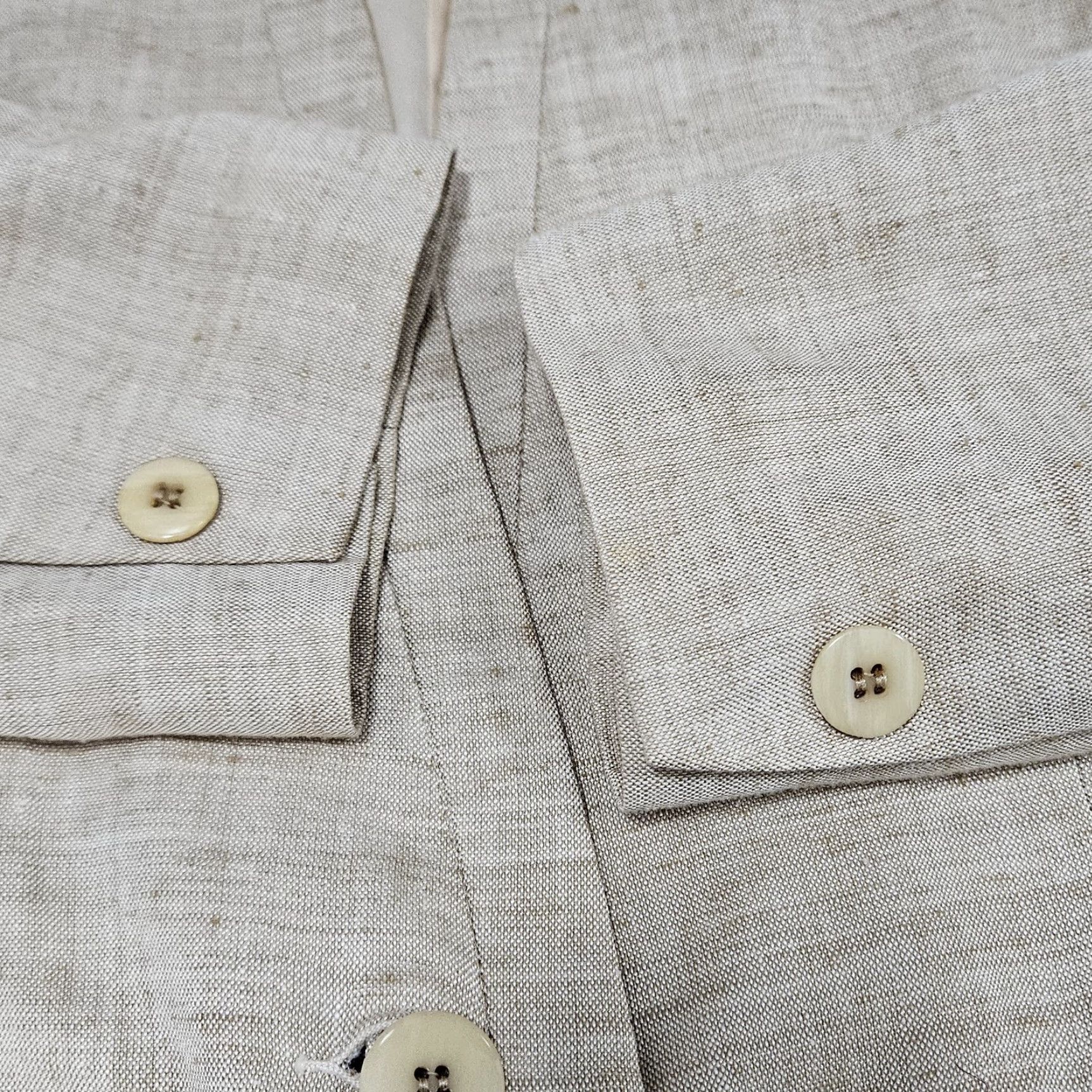 Vintage VINTAGE Gianni Sport Blazer Jacket Women 10 One-Button Beige Linen Blend Single-Breasted Regular Sleeves Long Sleeve Classic Size L / US 10 / IT 46 - 7 Thumbnail