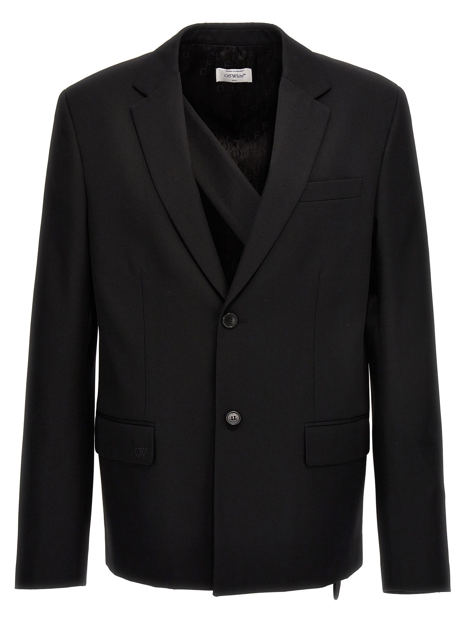 ジャケット OFF-WHITE BLACK DRILL OVERSIZE BLAZER Off-White c/o Virgil Abloh Blazers, sport coats and suit