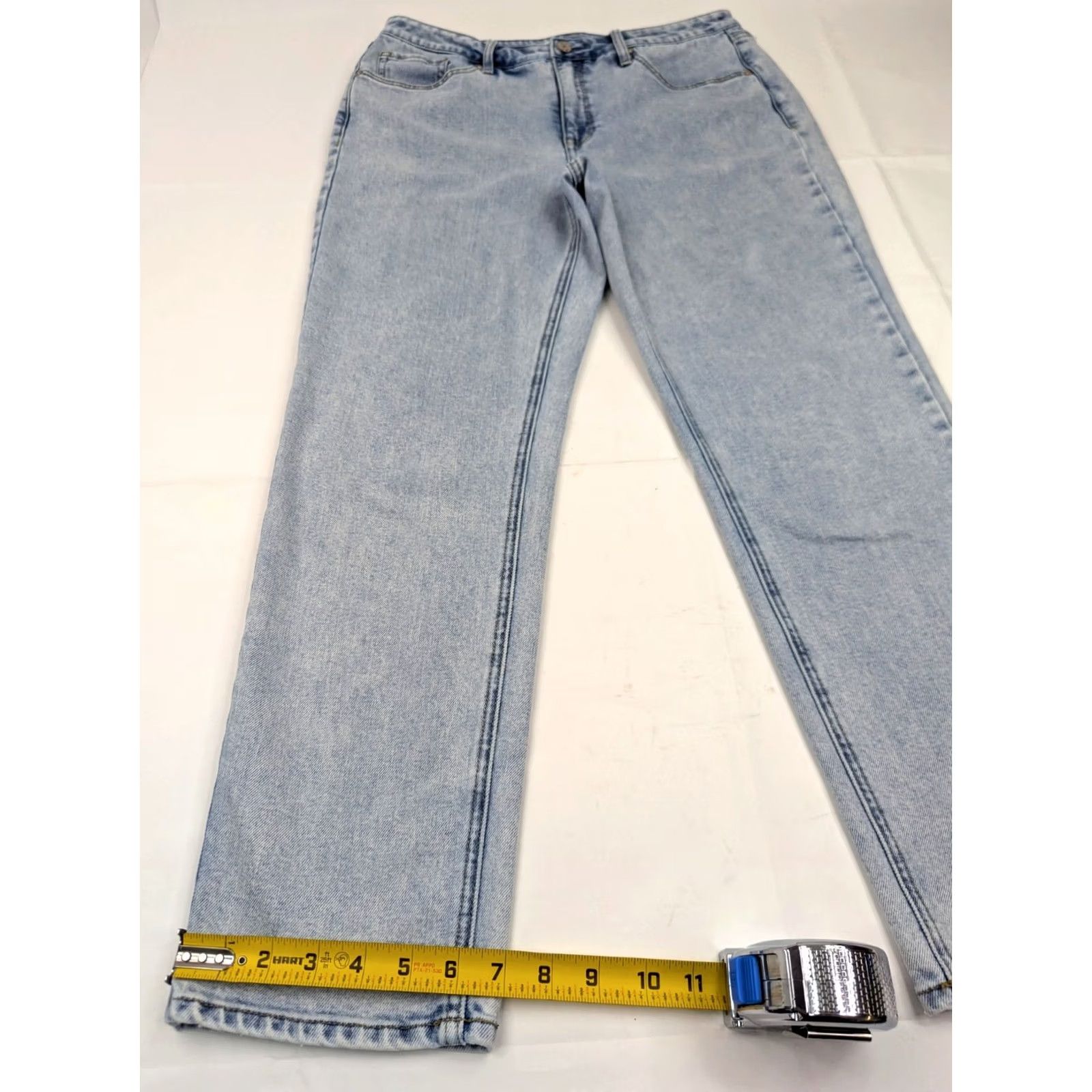 Vintage Seven7 Slim Straight Jeans Women Lynx Light Wash 10 XS? Size 32" / US 10 / IT 46 - 2 Thumbnail