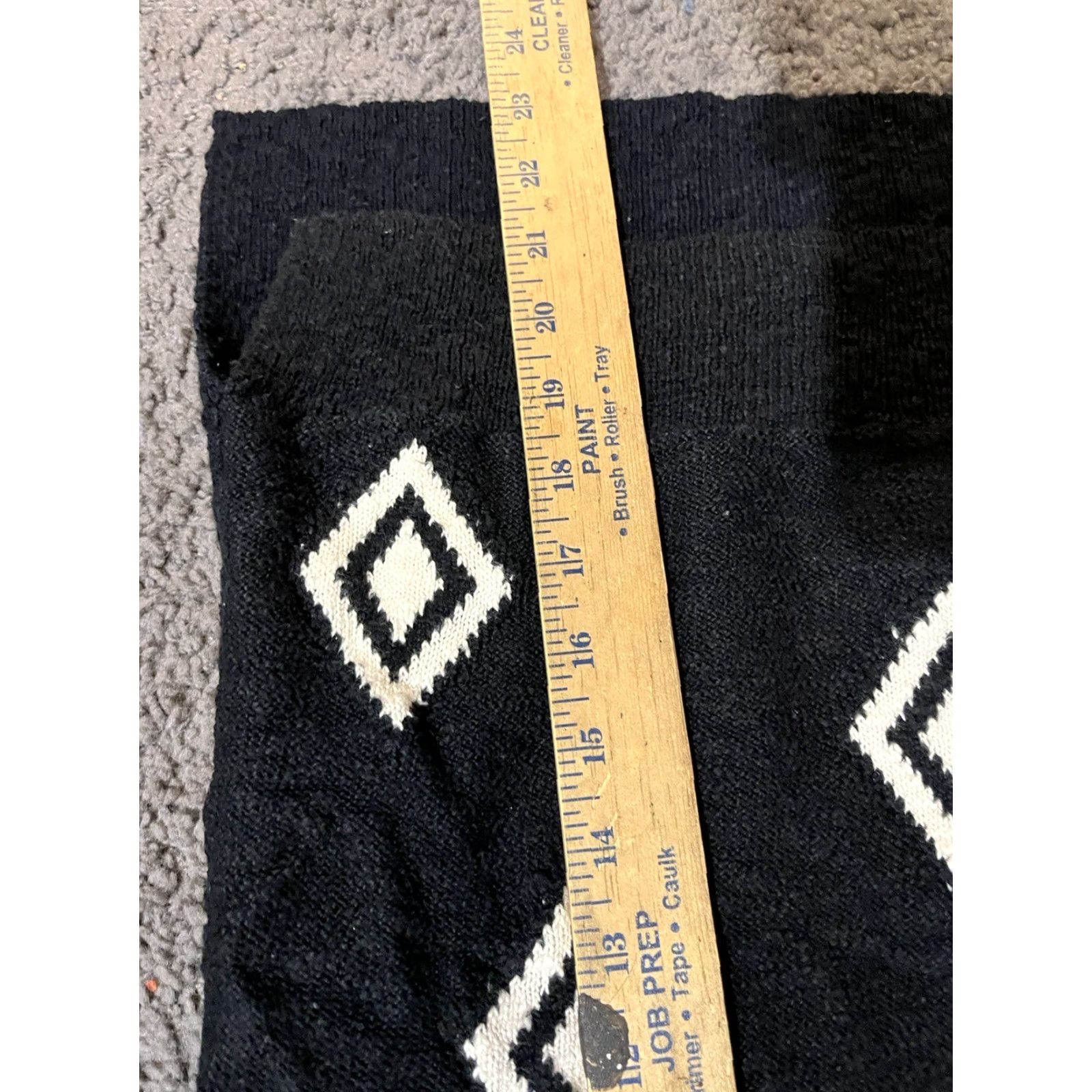 Lucky Brand Lucky Brand Women's Live And Learn Sweater XS Black White Diamonds Size XS / US 0-2 / IT 36-38 - 5 Thumbnail