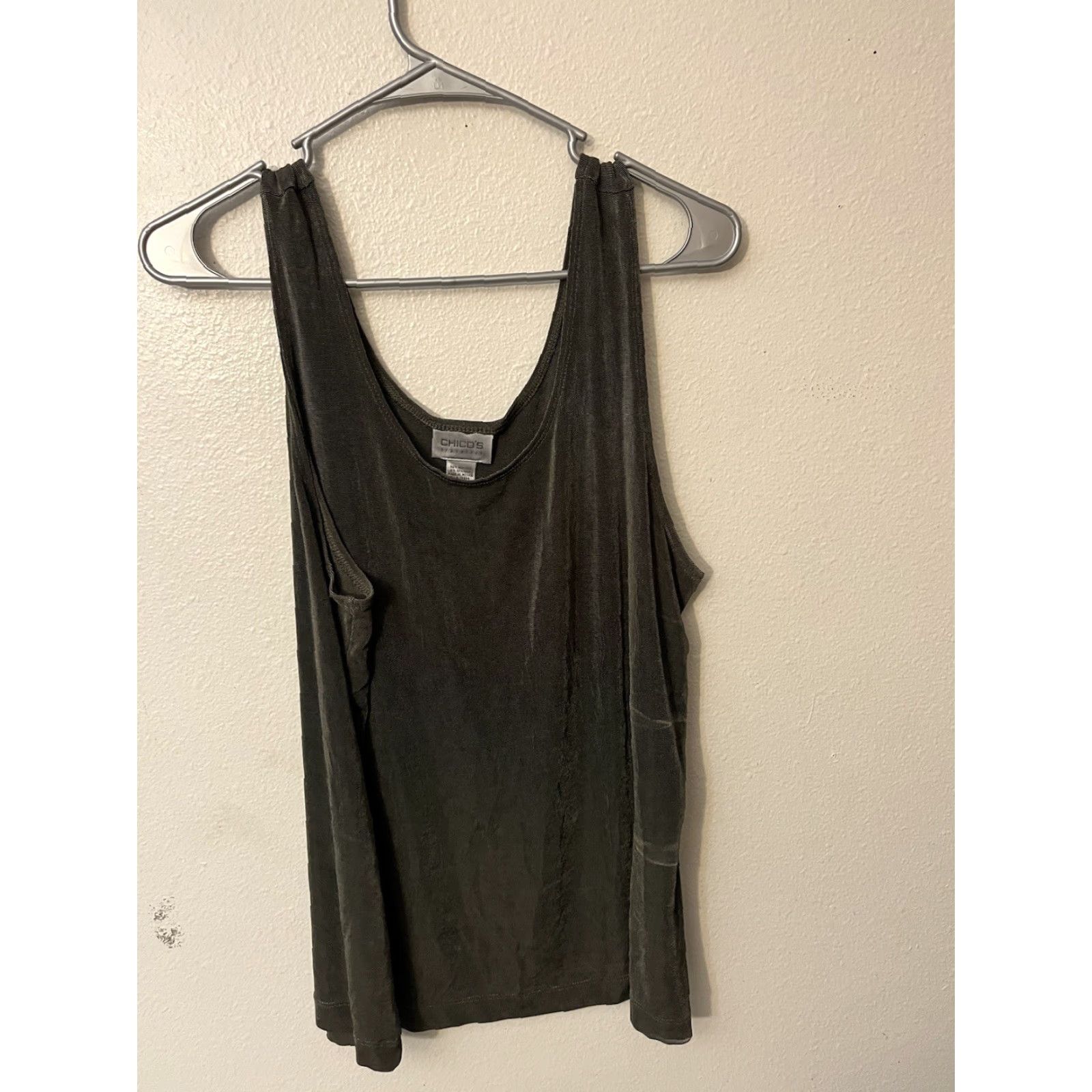 Vintage VINTAGE Chicos Travelers Tank Top Sleeveless Gray 3 Designer Round Neck Pullover Women Casual Travel Shirt? Size XS / US 0-2 / IT 36-38 - 2 Thumbnail