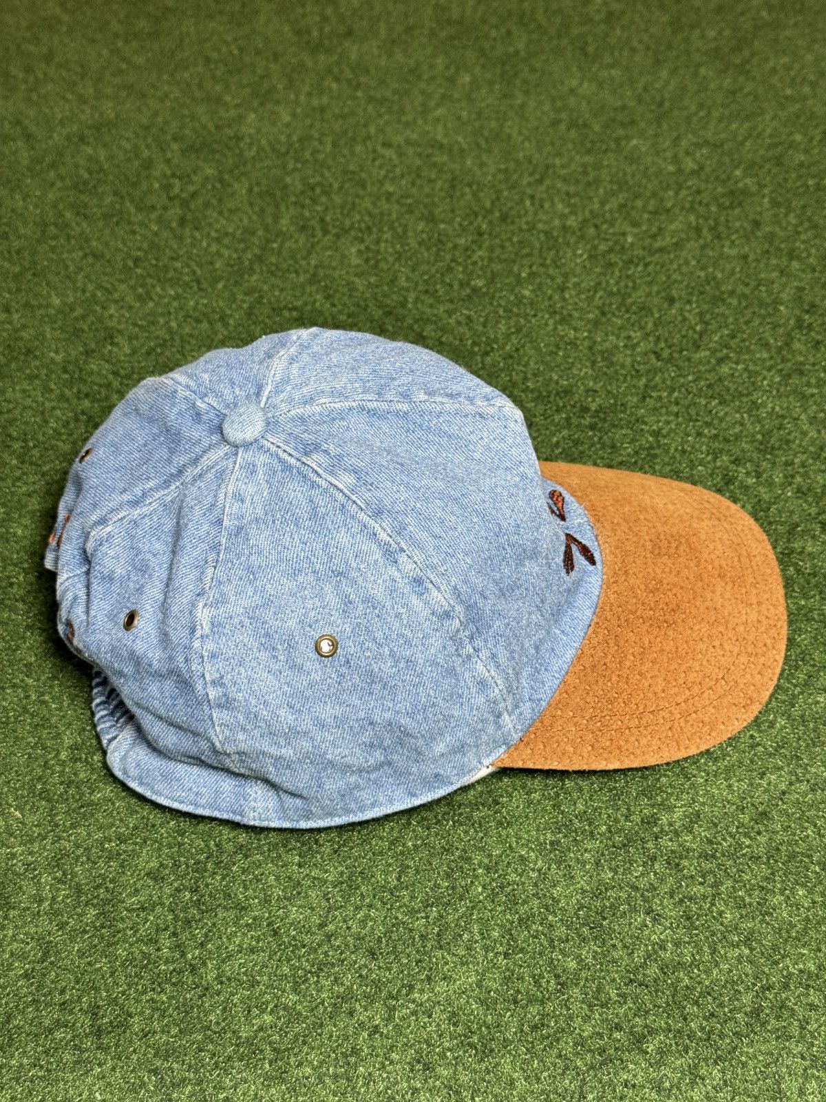 Vintage × Warner Bros Vintage 90s Taz Looney Tunes Cowboy Western Denim Cap Hat Size ONE SIZE - 2 Thumbnail