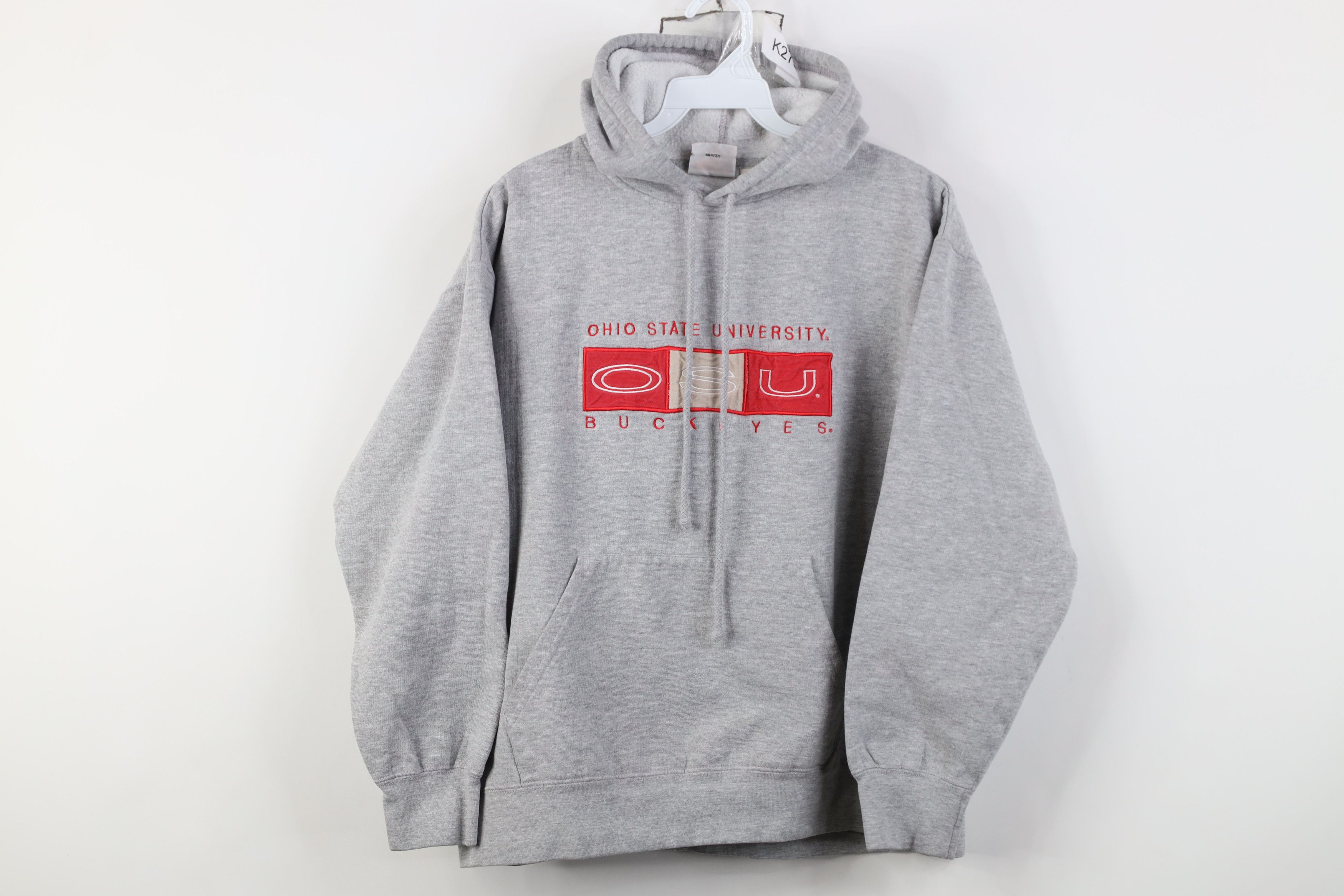 Vintage Vintage 90s Ohio State University Hoodie Sweatshirt Gray Size US L / EU 52-54 / 3 - 1 Thumbnail