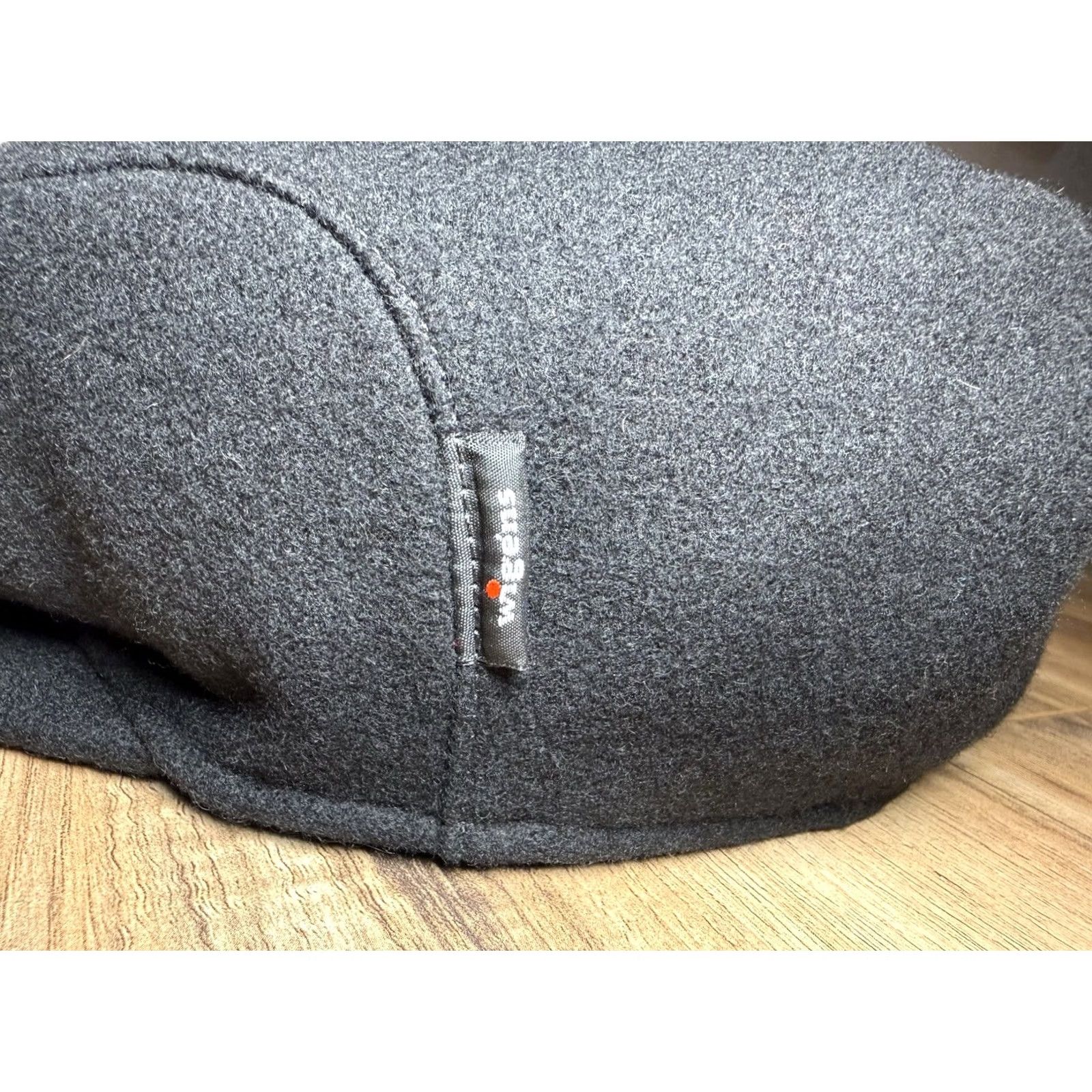 Vintage Wigens Flat Cap Newsboy Wool Carl Ivy Insulated Snaps - Size 59 - Black - Men - Blue Size ONE SIZE - 6 Thumbnail