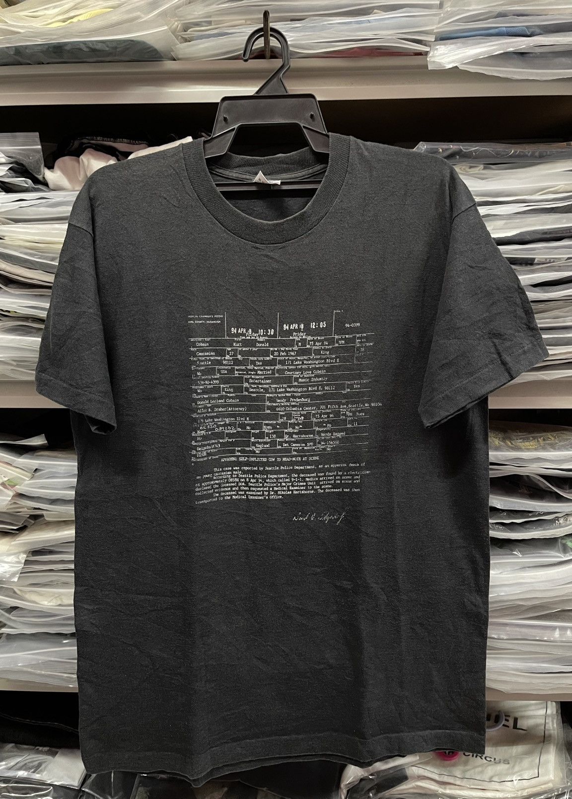 Vintage Vintage Medical Examiner's Record Kurt Donald Cobain🔥🔥🔥 Size US L / EU 52-54 / 3 - 1 Thumbnail