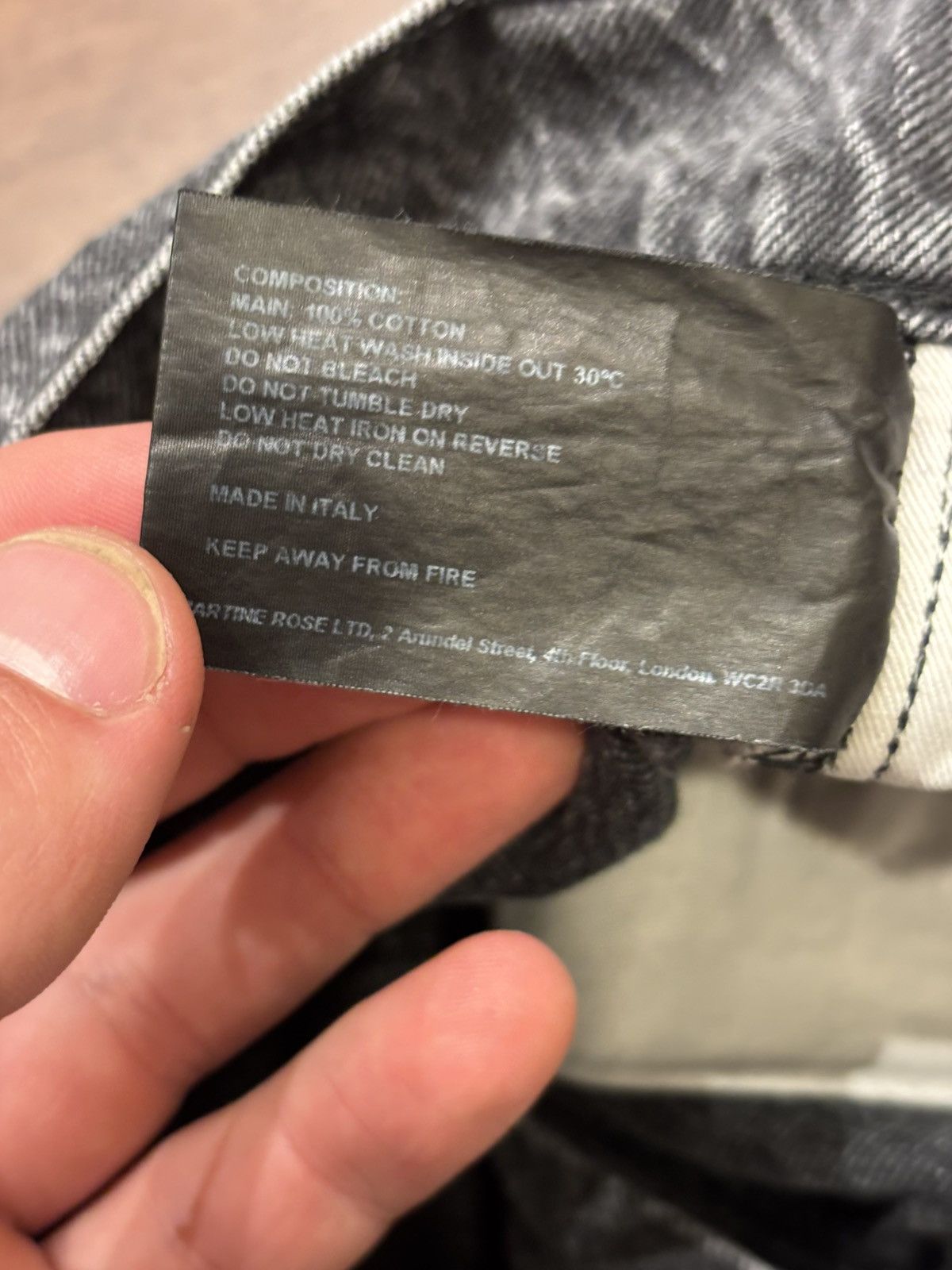 Martine Rose Martine Rose Text Denim Size US 33 - 7 Thumbnail