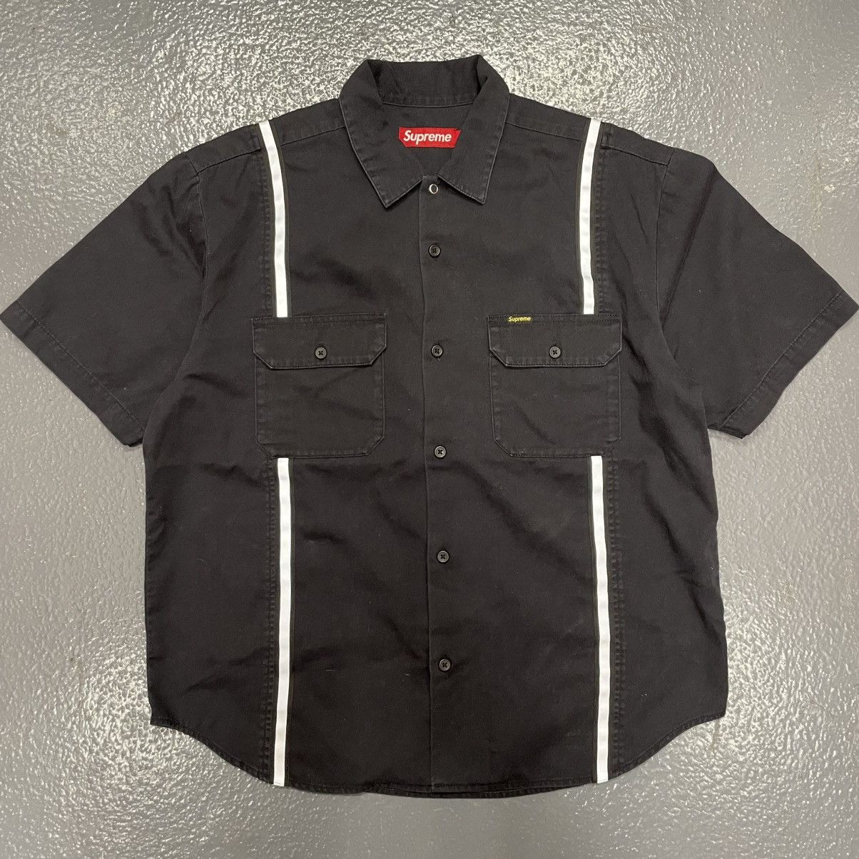 Reflective Stripe Short Sleeve Work Shirt SS25