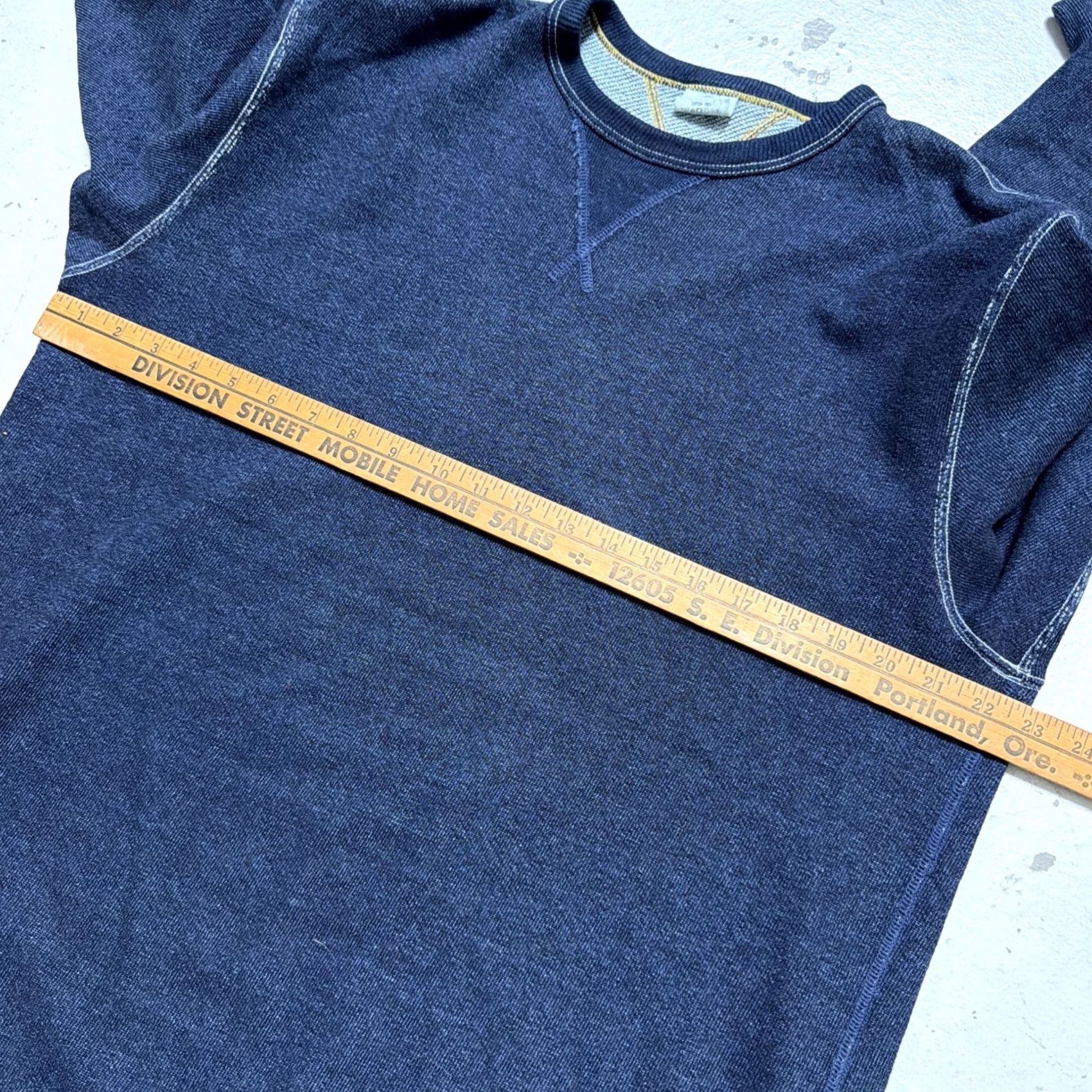 Vintage Samurai Jeans Co. Indigo Double V All Cotton Heavy Sweatshirt XXL Size US XXL / EU 58 / 5 - 3 Thumbnail