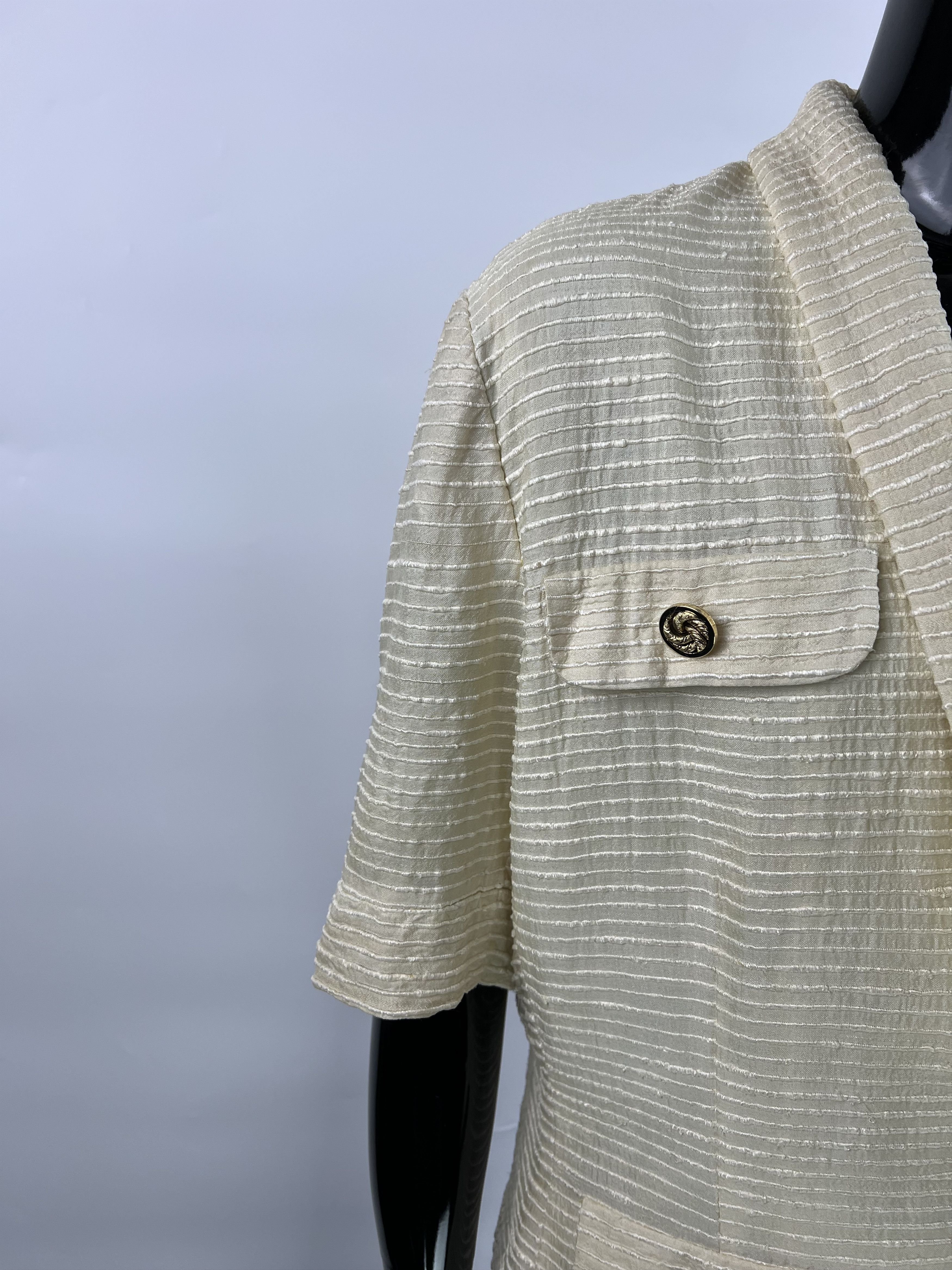 Designer × Vintage Jacques Fath Rare Vintage 100% Silk Blazer Jacket Size 40 Size M / US 6-8 / IT 42-44 - 4 Thumbnail