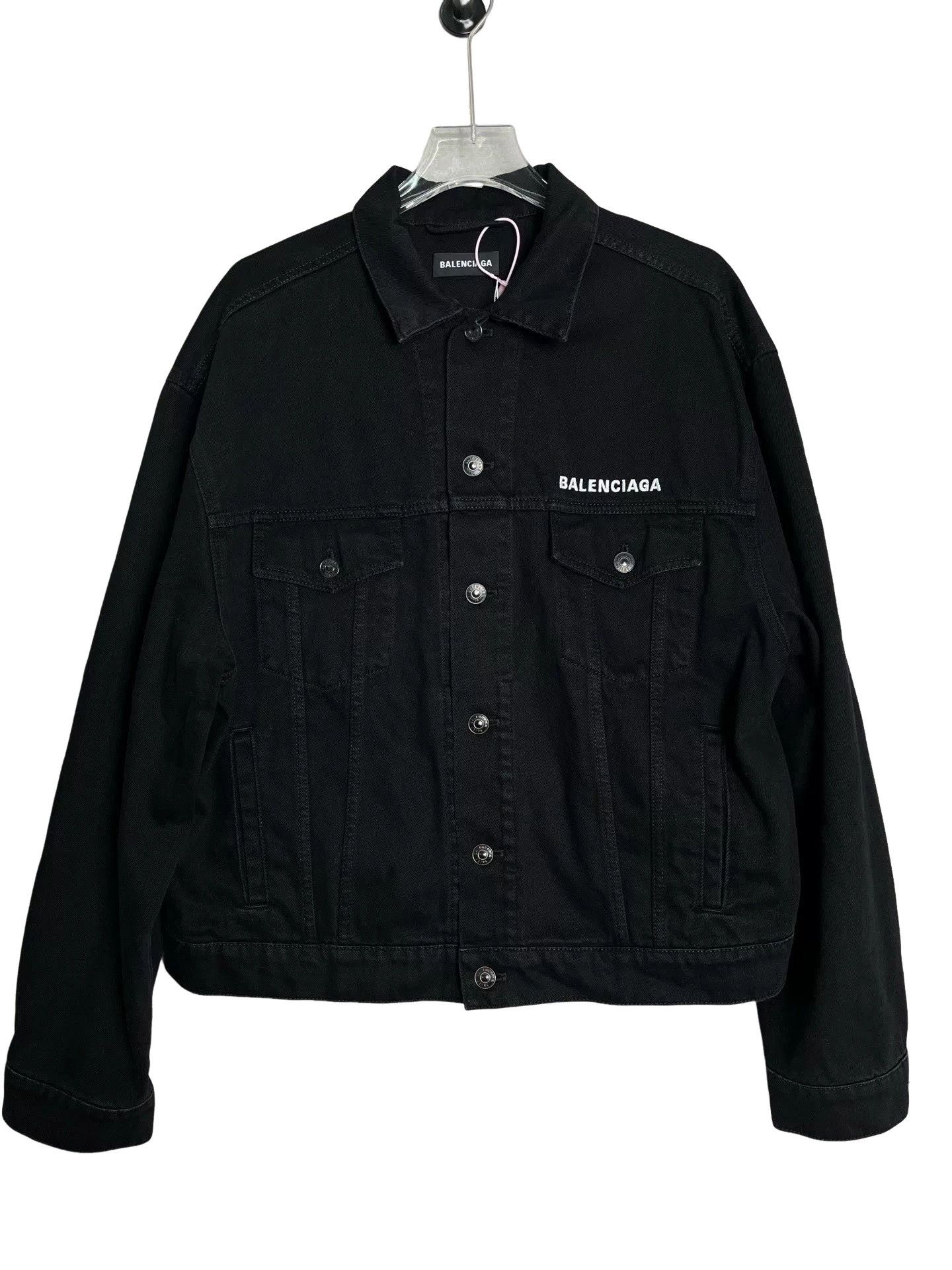 Balenciaga Balenciaga Crew Logo Denim Jacket 48 Size US M / EU 48-50 / 2 - 1 Thumbnail