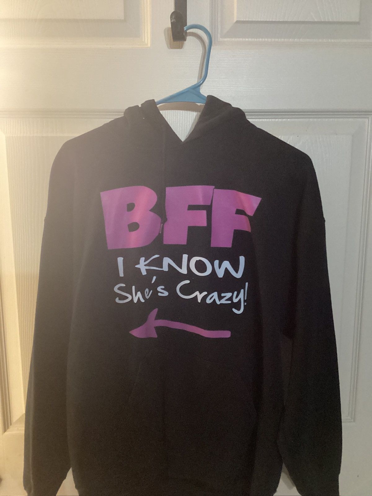 Gildan BFF I Know Shes Crazy Hoodie Size L / US 10 / IT 46 - 2 Thumbnail