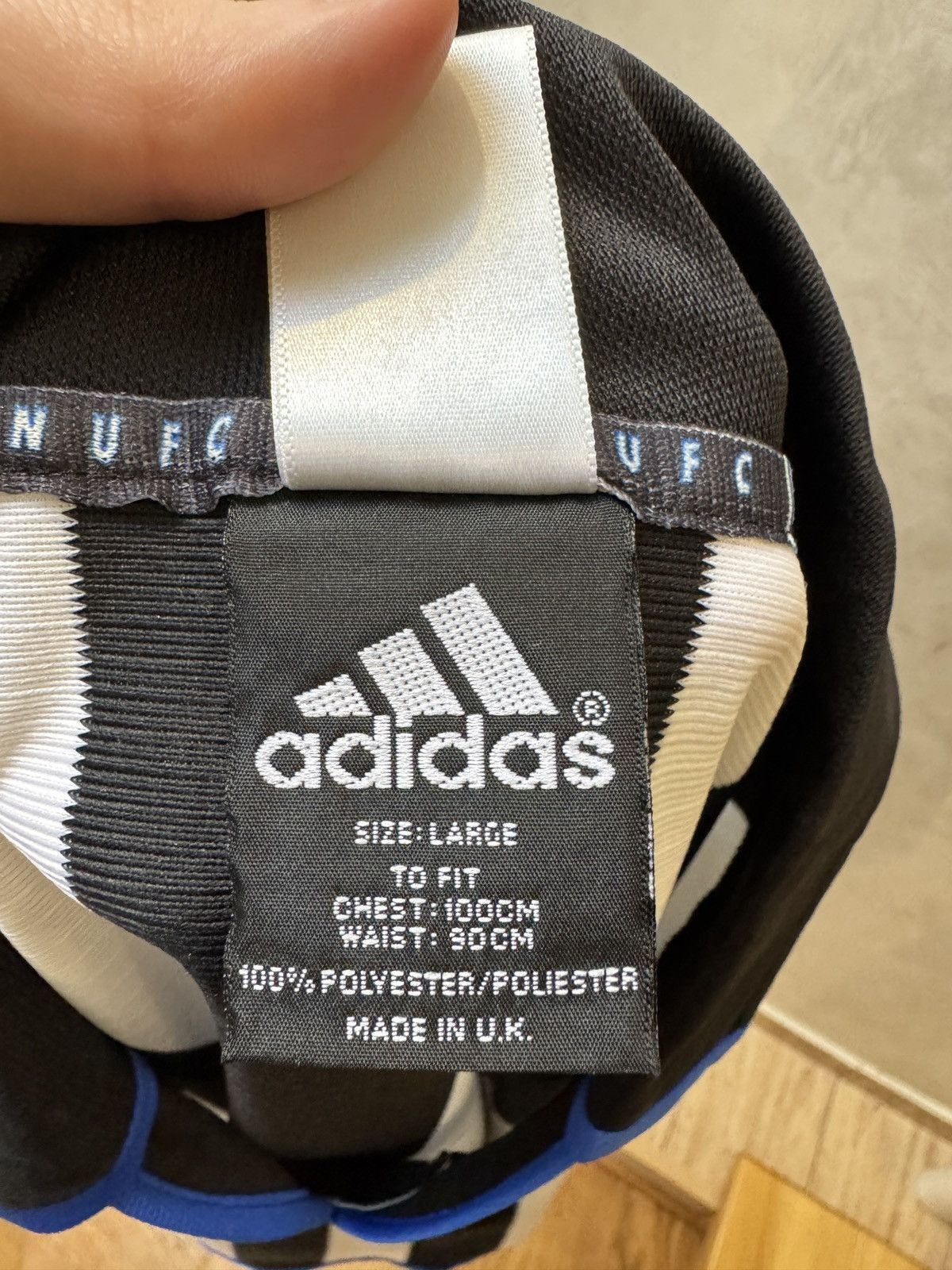 Adidas × Vintage Newcastle United Adidas 1999 Home Football Shirt Blokecore Size US L / EU 52-54 / 3 - 8 Thumbnail