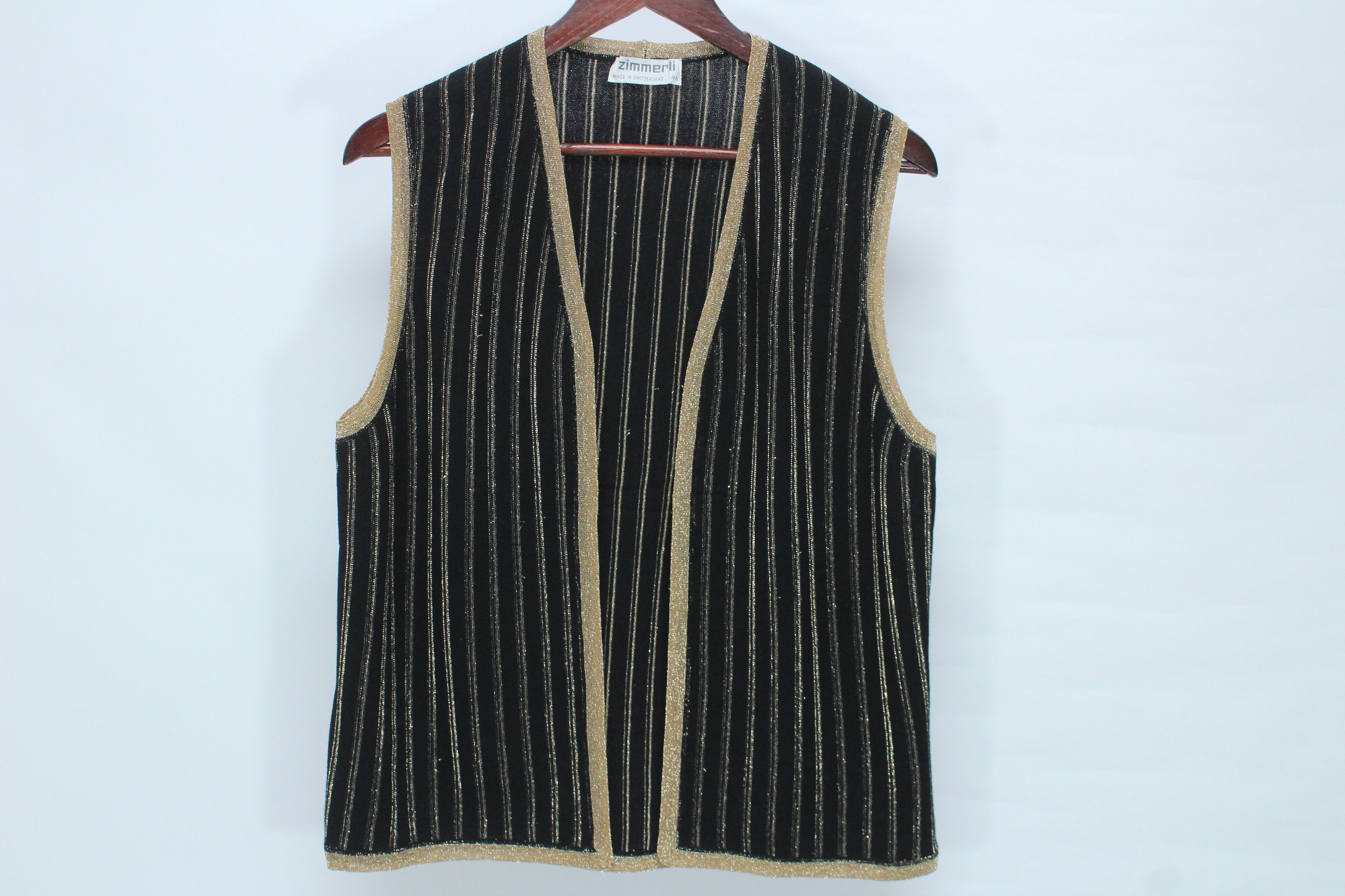 Zimmerli Zimmerli of Switzerland Silk Blend Striped Knit Vest Size L / US 10 / IT 46 - 2 Thumbnail