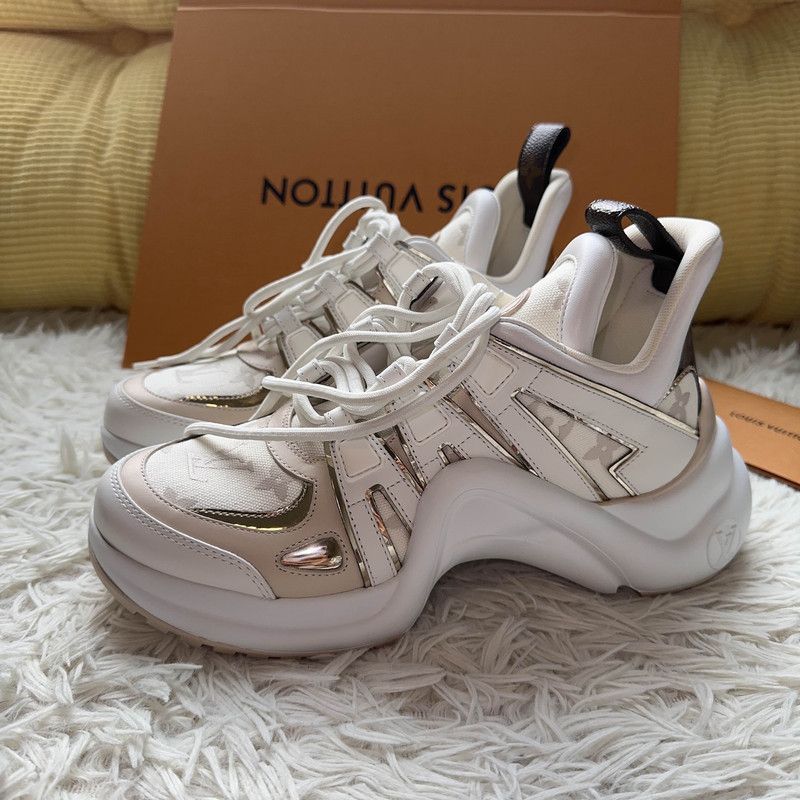 Louis Vuitton Louis Vuitton Archlight Beige Low-Top Sneakers 0079 Size US 6 / IT 36 - 1 Thumbnail
