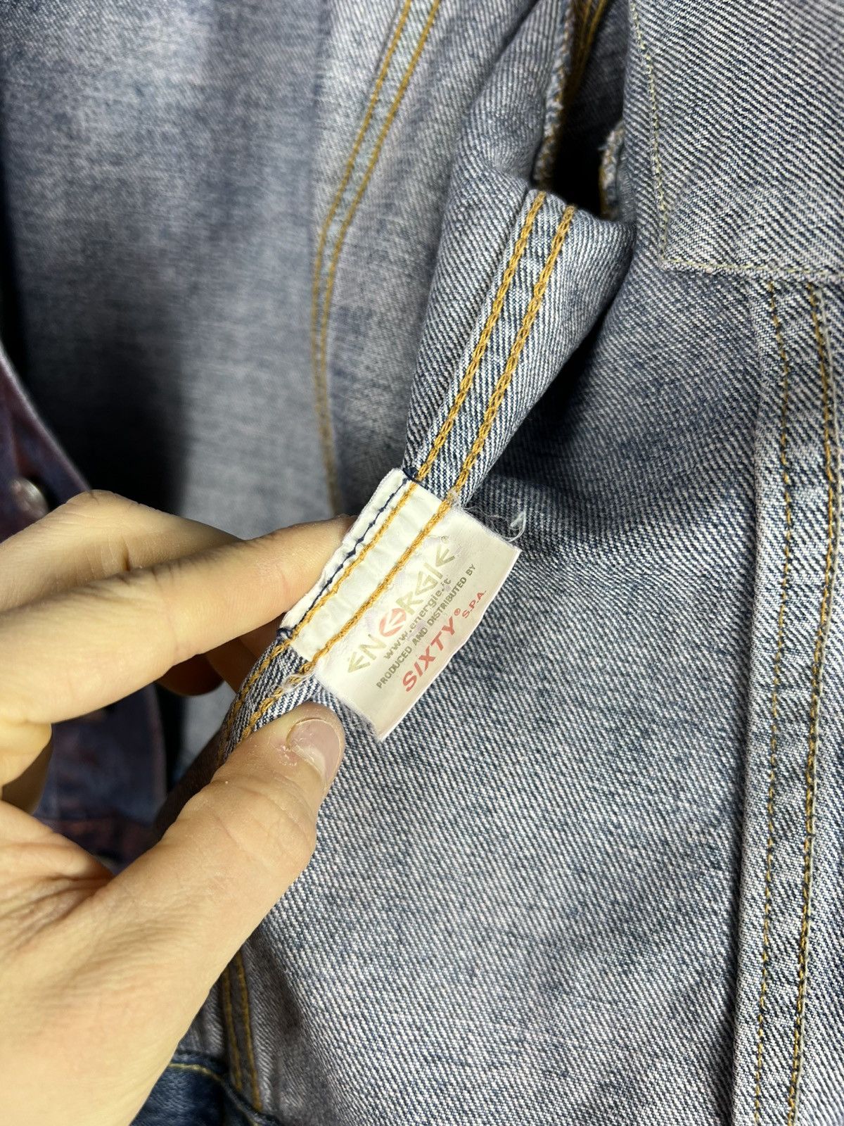 Energie Vintage Energie y2k jeans denim jacket red painted blood 90s Size M / US 6-8 / IT 42-44 - 13 Thumbnail