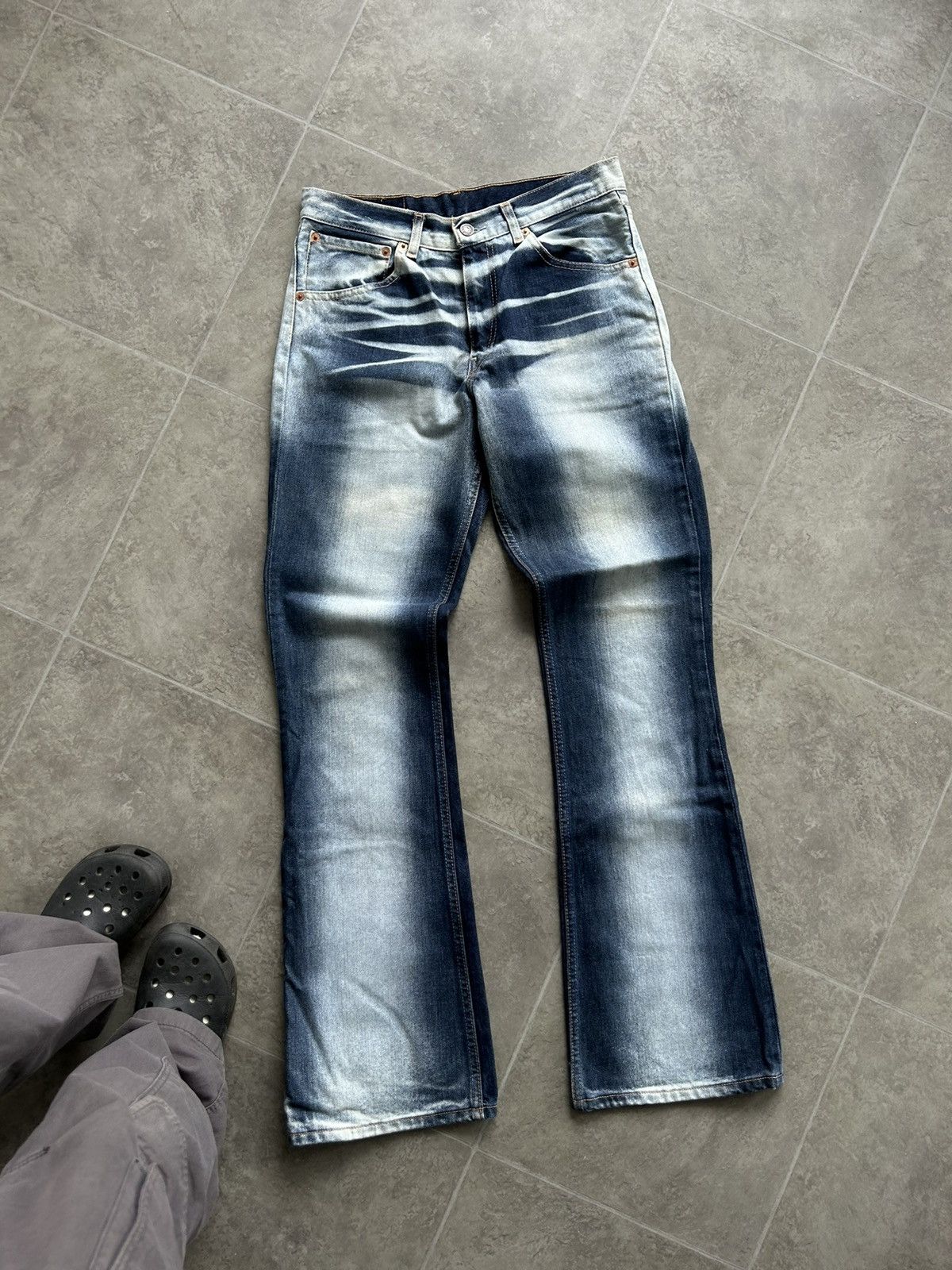 Levi's × Vintage LEVI’S Vintage 525 Faded Flare Jeans Y2K Avant garde 00s Size 30" / US 8 / IT 44 - 6 Thumbnail