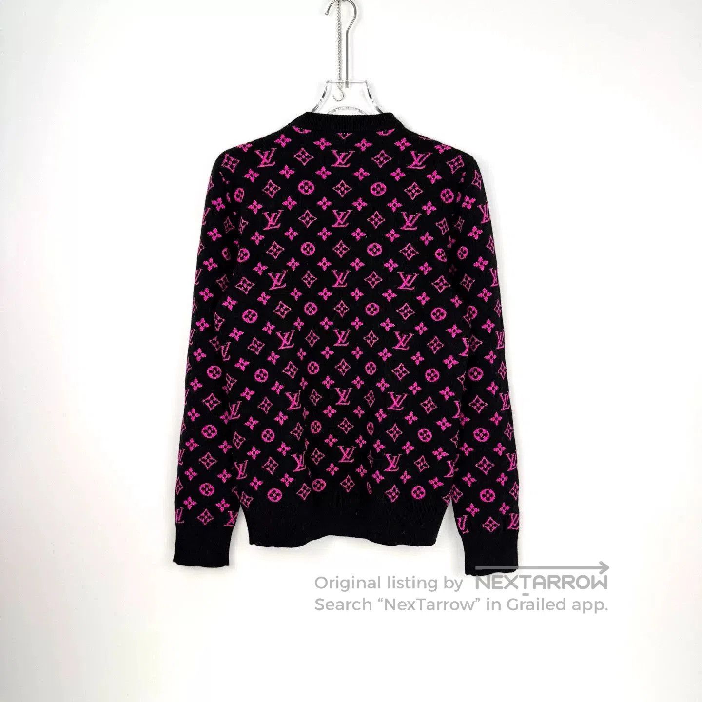 Louis Vuitton LV Black Pink Print Cashmere Sweater M. Size US M / EU 48-50 / 2 - 4 Thumbnail