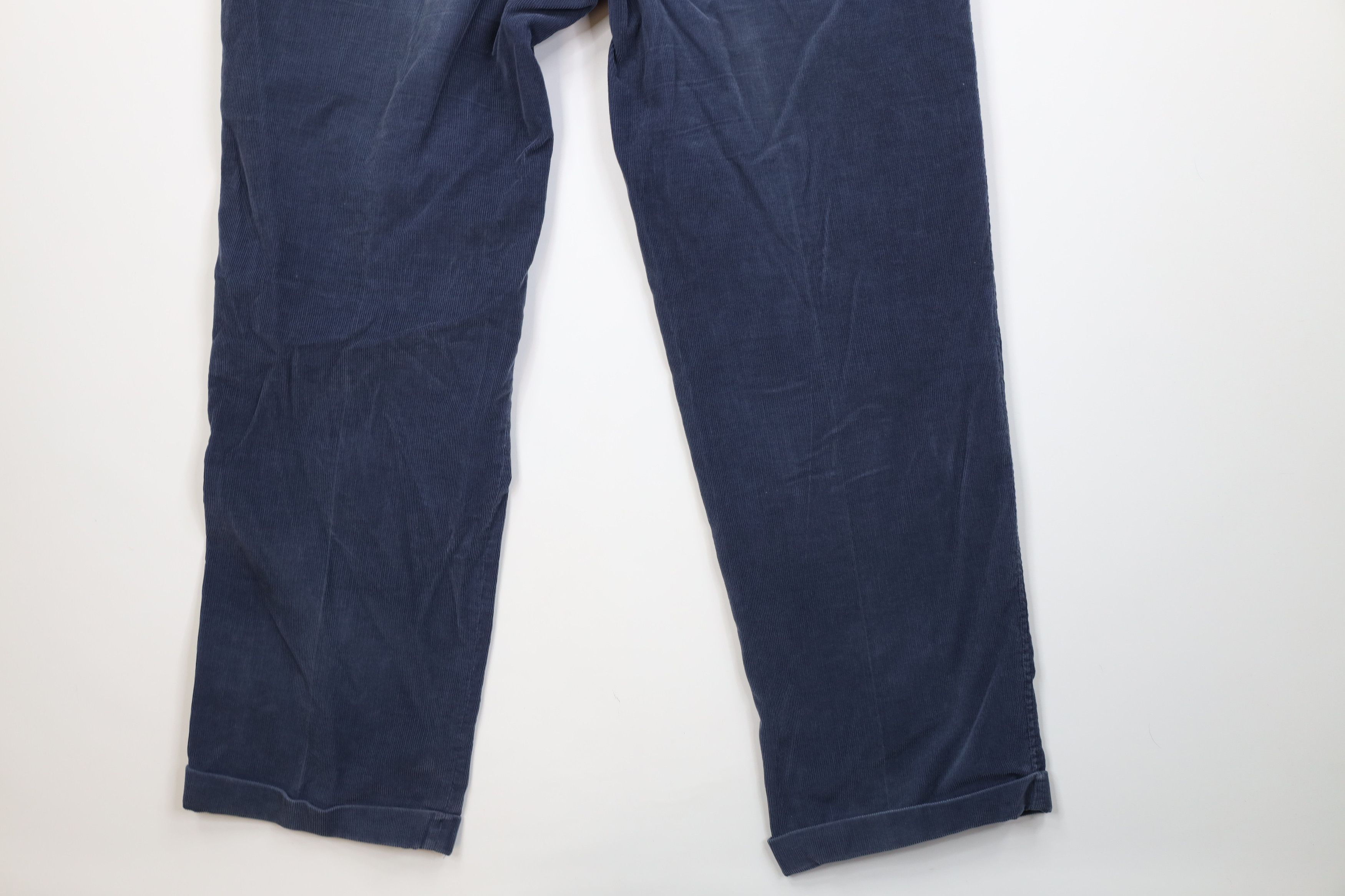 Lands' End Vintage 70s Lands End Wide Leg Corduroy Chino Pants Blue USA Size US 40 / EU 56 - 15 Thumbnail