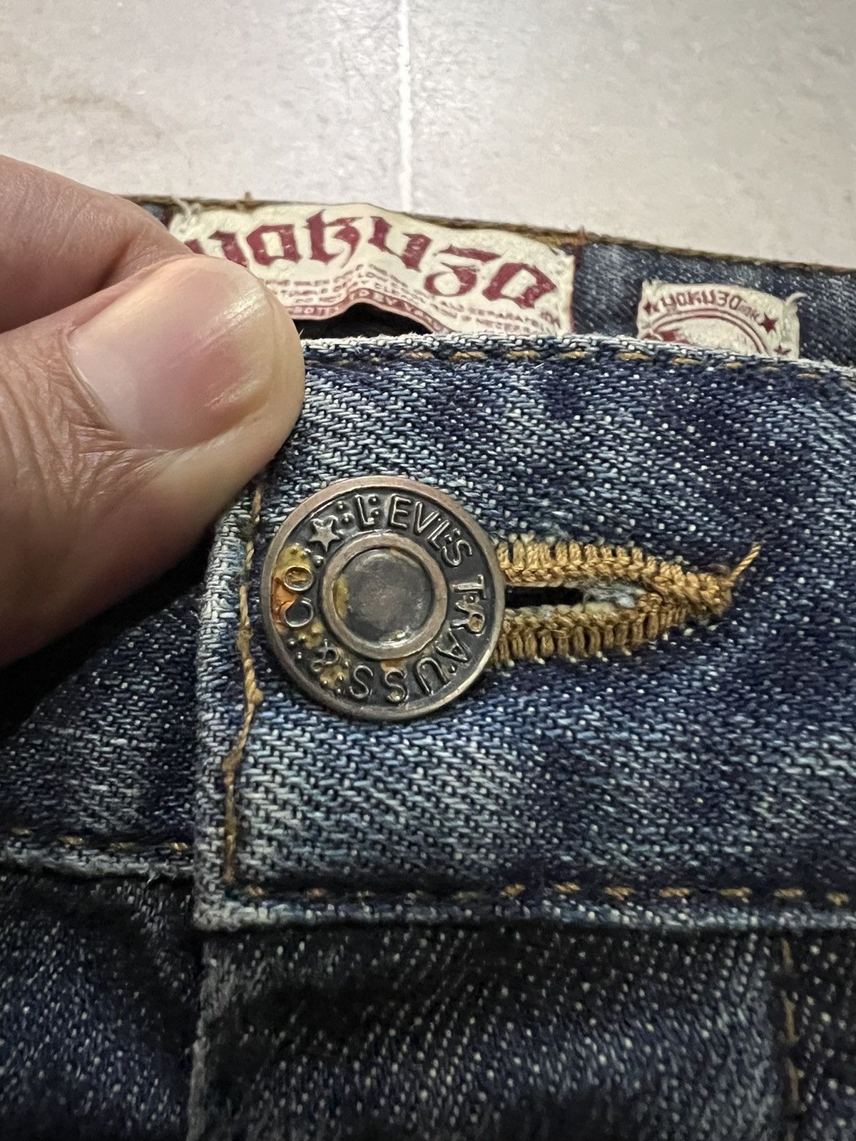If Six Was Nine × Japanese Brand JAPANESE BRAND YAKUZA GANGSTER DISTRESSED JEANS VERY RARE Size US 32 / EU 48 - 14 Thumbnail