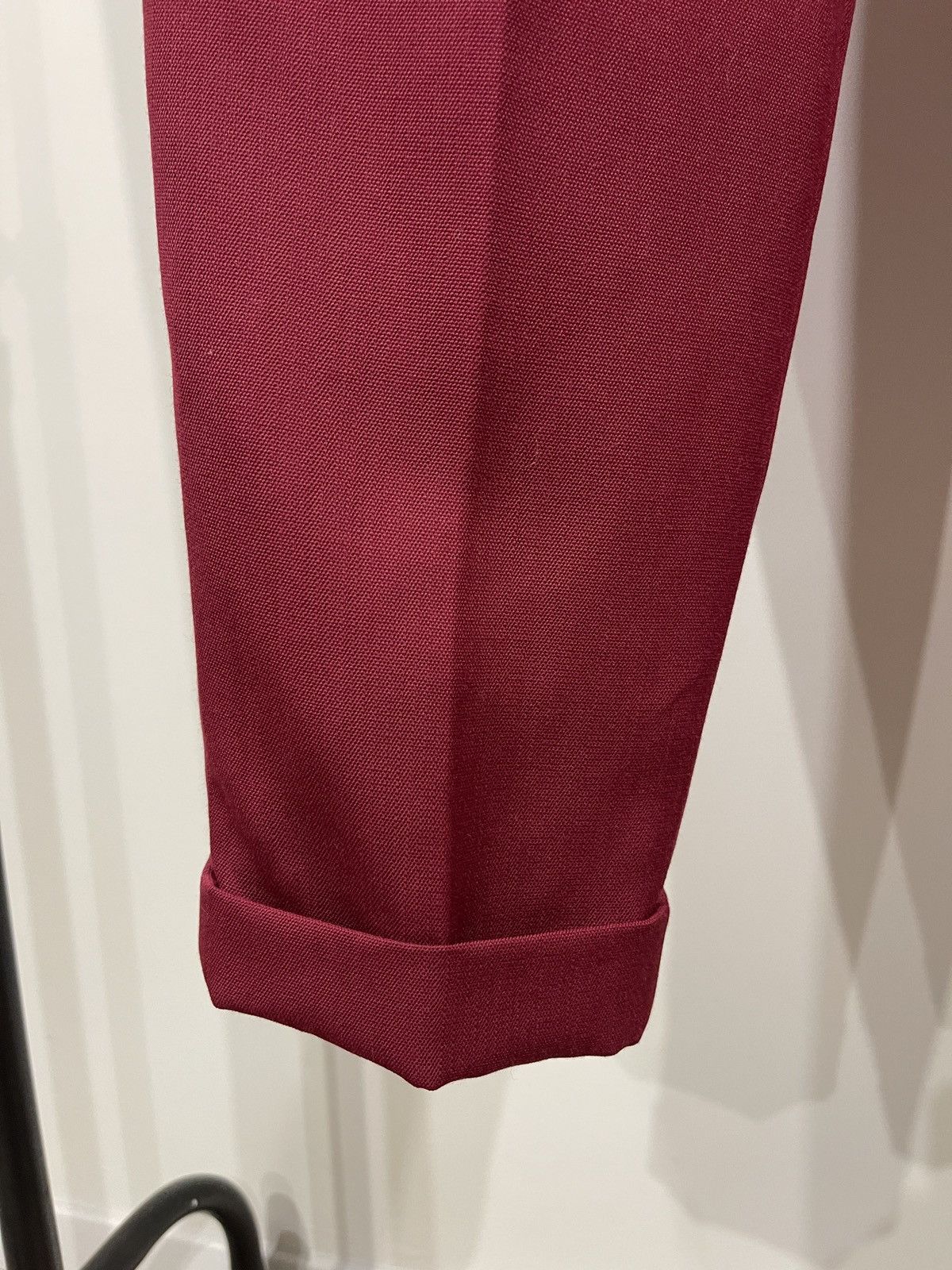 Hugo Boss HUGO BOSS Porte Fashion Fit Trousers Pants Burgundy Wool Size US 36 / EU 52 - 3 Thumbnail