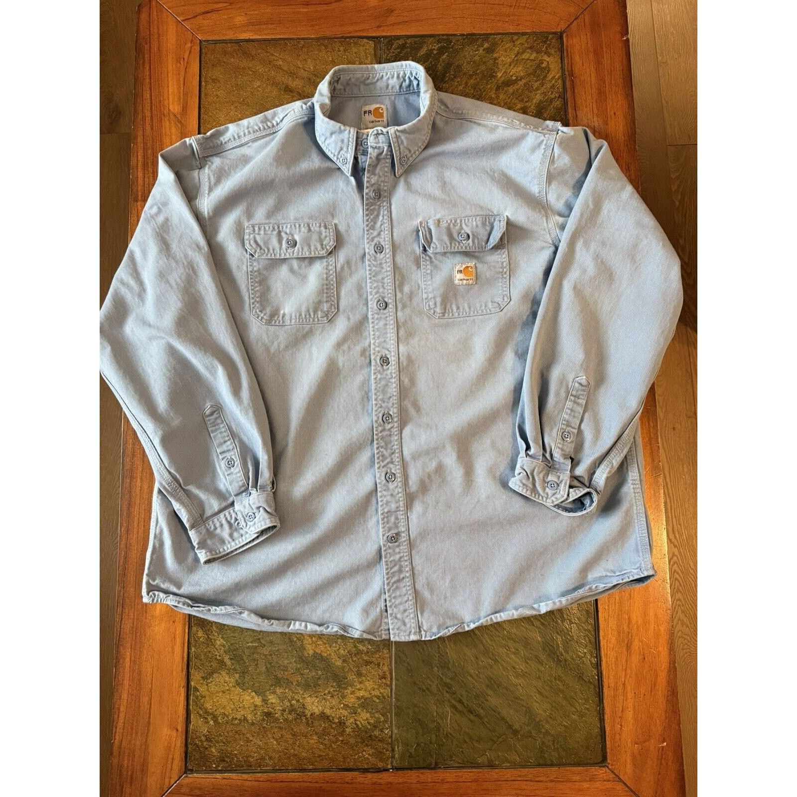 Carhartt Carhartt Men's Flame Resistant FR LS Work Shirt Button Down Size US XXL / EU 58 / 5 - 1 Thumbnail