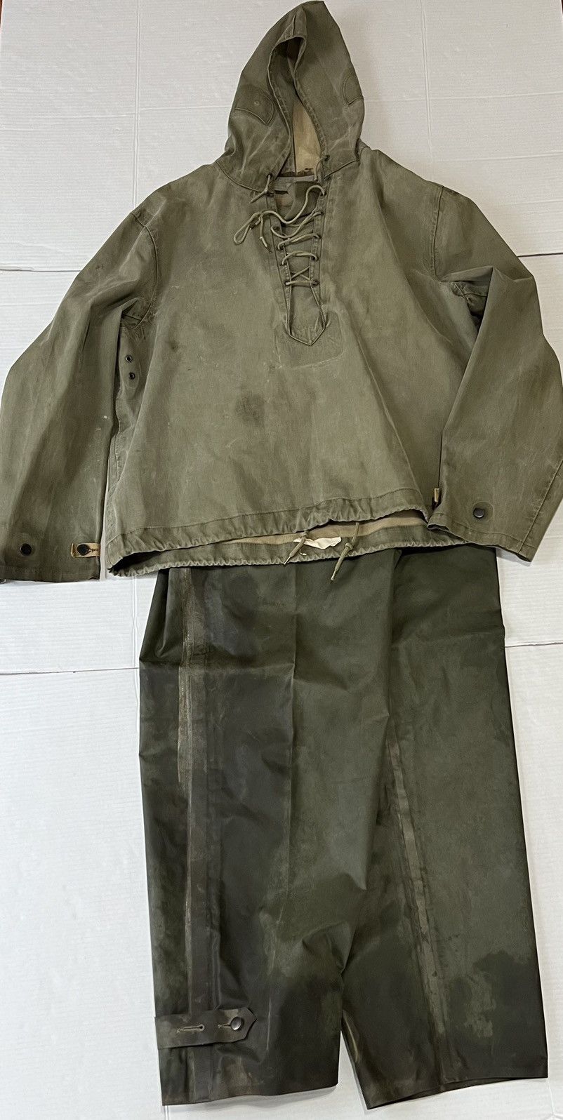 Other Vintage Ww2 Us Navy Wet Weather Parka Smock Jacket Overalls Size US M / EU 48-50 / 2 - 1 Thumbnail