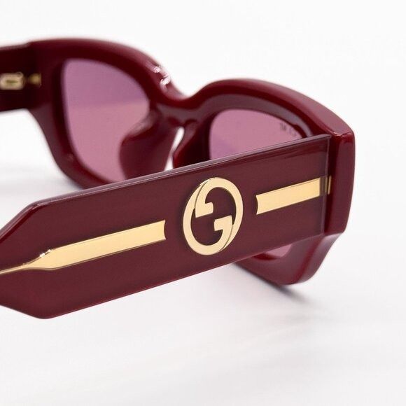 Gucci NEW GUCCI SUNGLASSES GG1558SK 005 BURGUNDY WOMEN EYEWEAR Size ONE SIZE - 7 Thumbnail