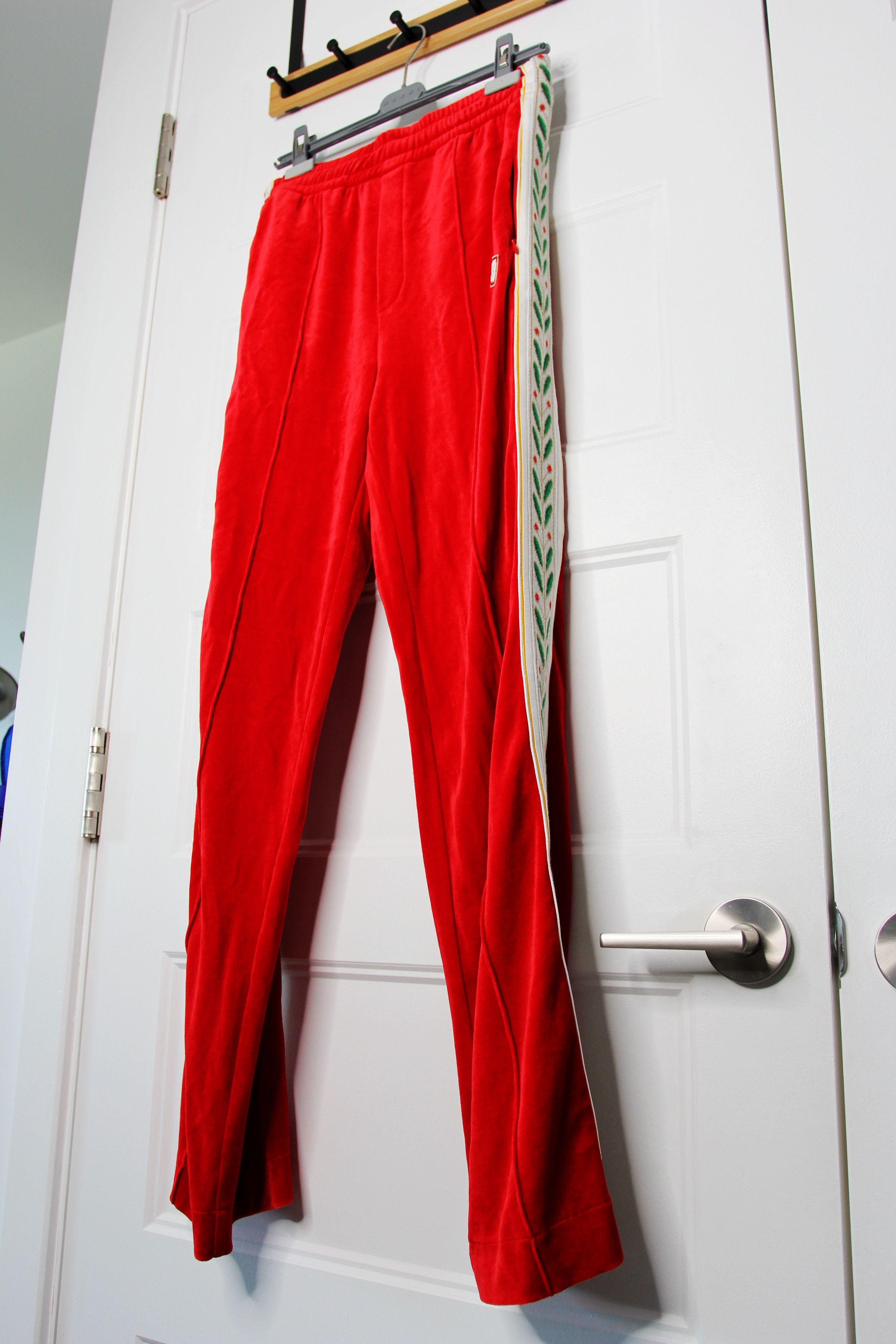 Casablanca BNWT SS23 CASABLANCA VELOUR LAUREL TRACK PANTS XL Size US 36 / EU 52 - 5 Thumbnail