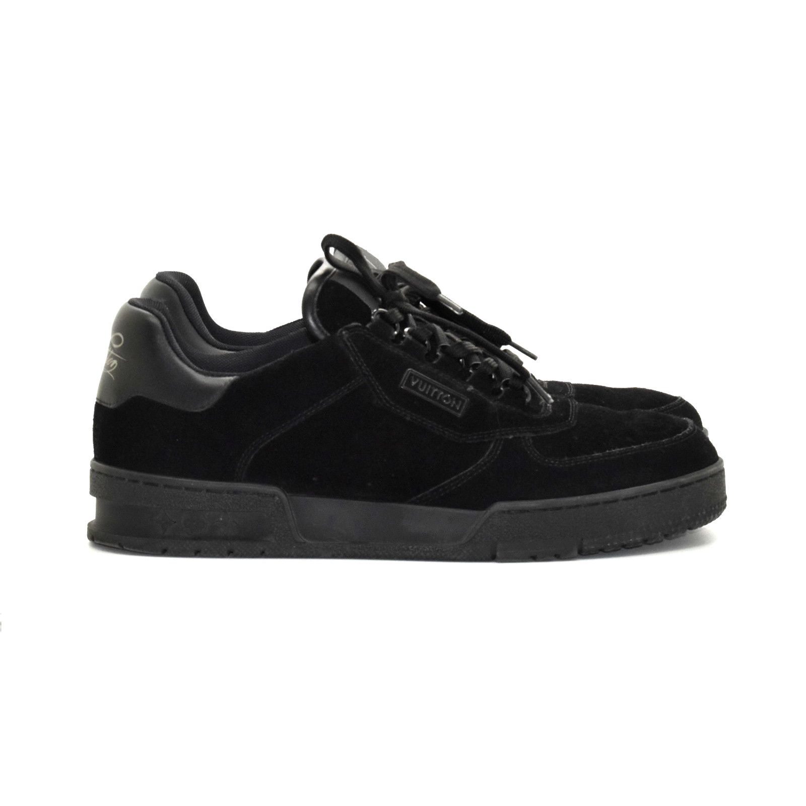 Louis Vuitton LOUIS VUITTON Black Suede & Leather Sneakers Size 6.5 Size US 7.5 / EU 40-41 - 3 Thumbnail