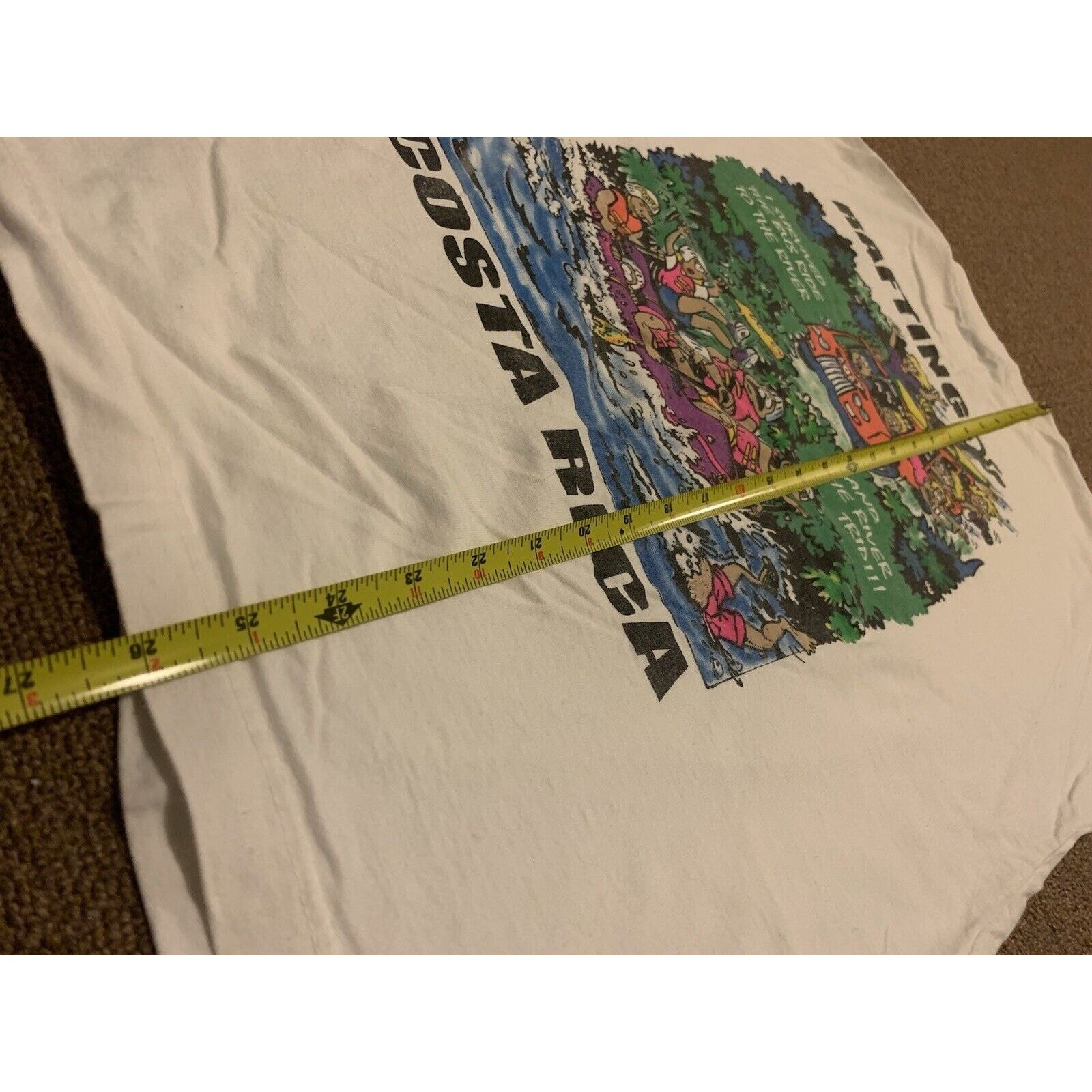 The Unbranded Brand Vintage Costa Rica Rafting River White T Shirt Men M Cotton Size US M / EU 48-50 / 2 - 4 Thumbnail