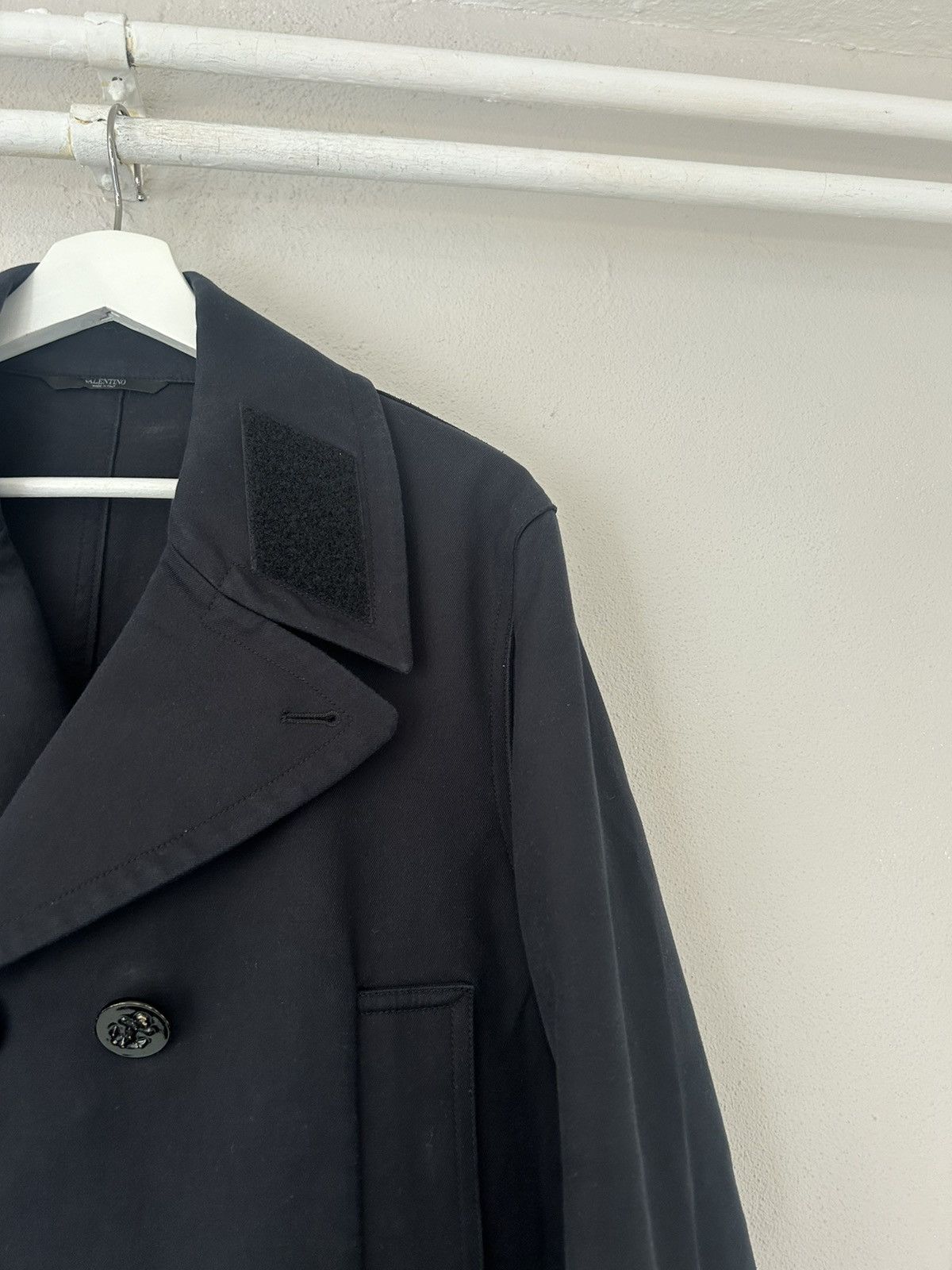 Valentino Navy Peacoat with Military-Inspired Detailing Size US M / EU 48-50 / 2 - 5 Thumbnail