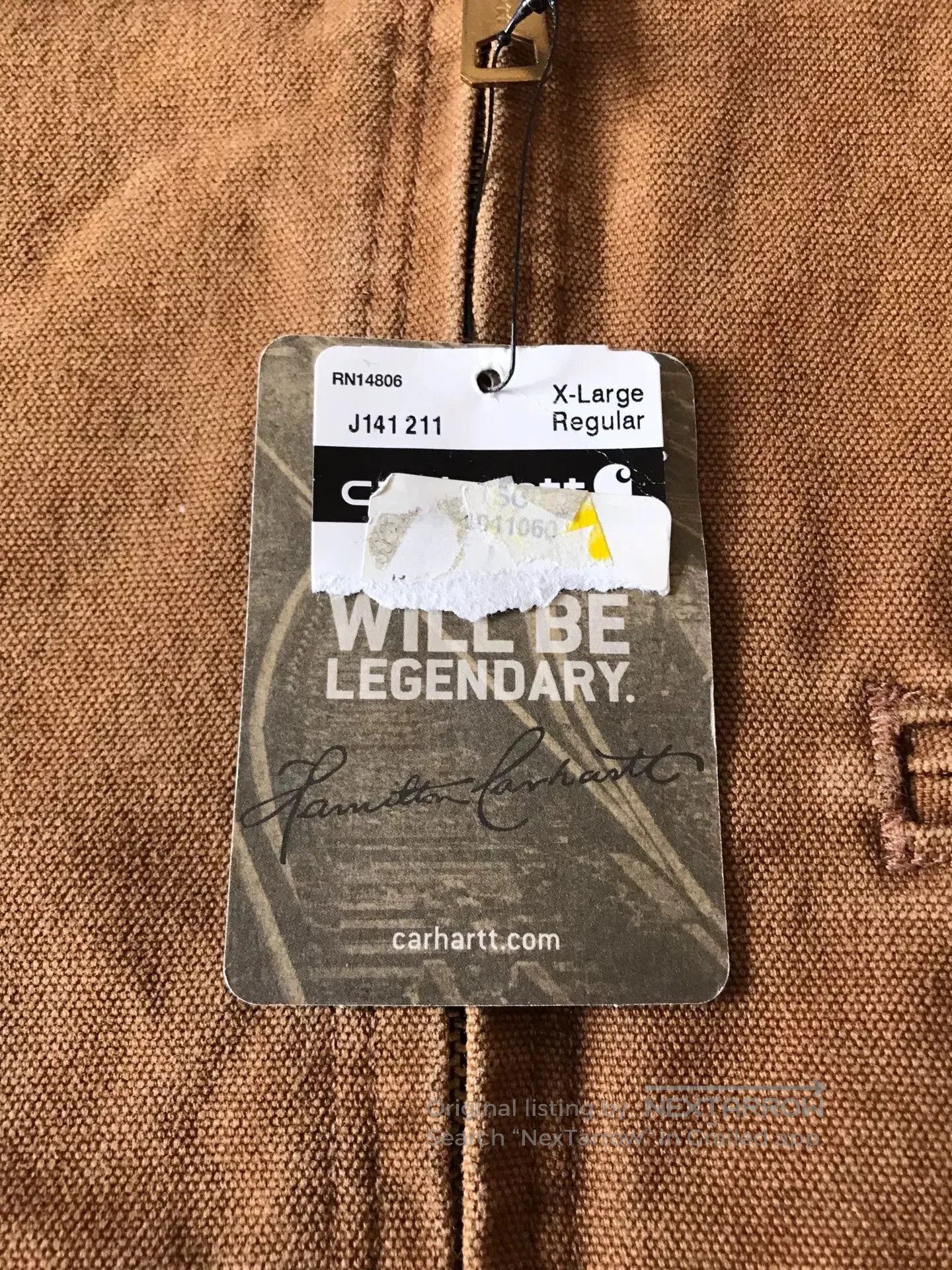 Carhartt Carhartt J141 Brown Hooded Work Jacket. Size US XL / EU 56 / 4 - 8 Thumbnail