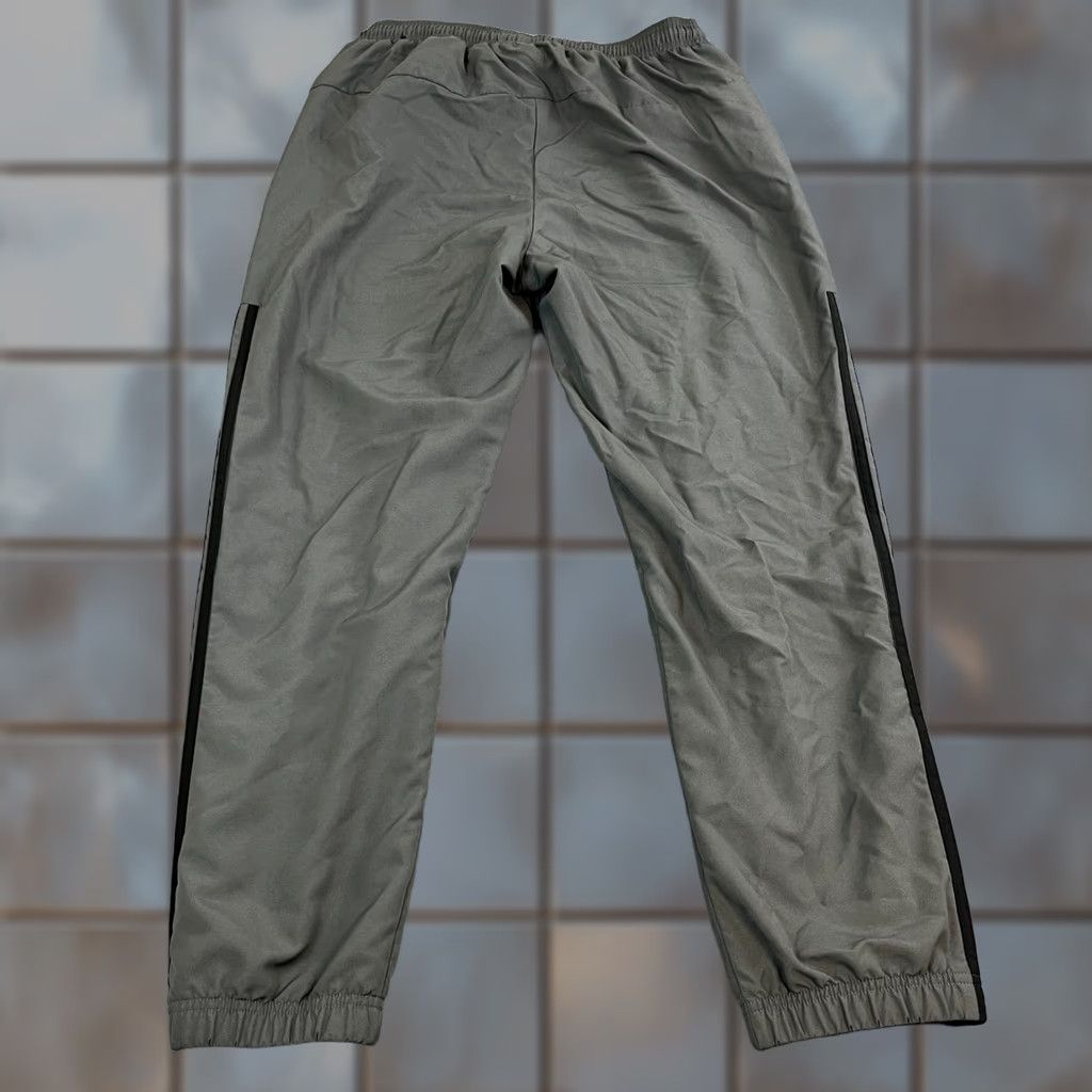 Adidas Adidas Track Pants Mens Large Grey Black Striped Lined Drawstring Trousers Comfortable Pockets Regular Muscles? Size US 33 - 1 Thumbnail